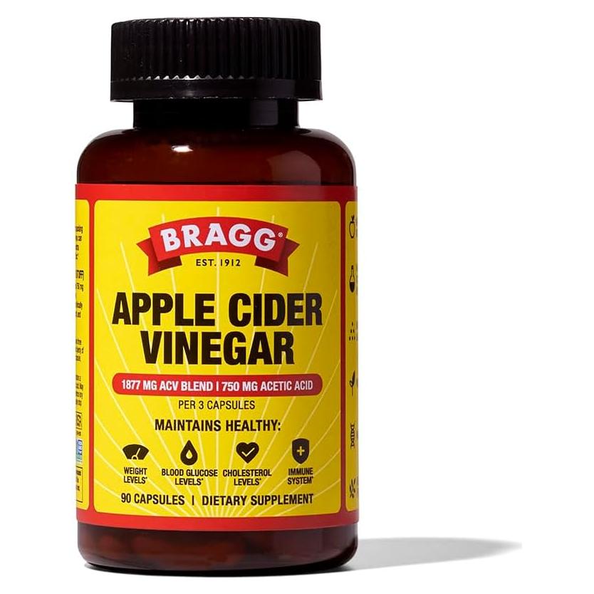 Cápsulas de Vinagre de Sidra de Manzana Bragg 90 Unidades