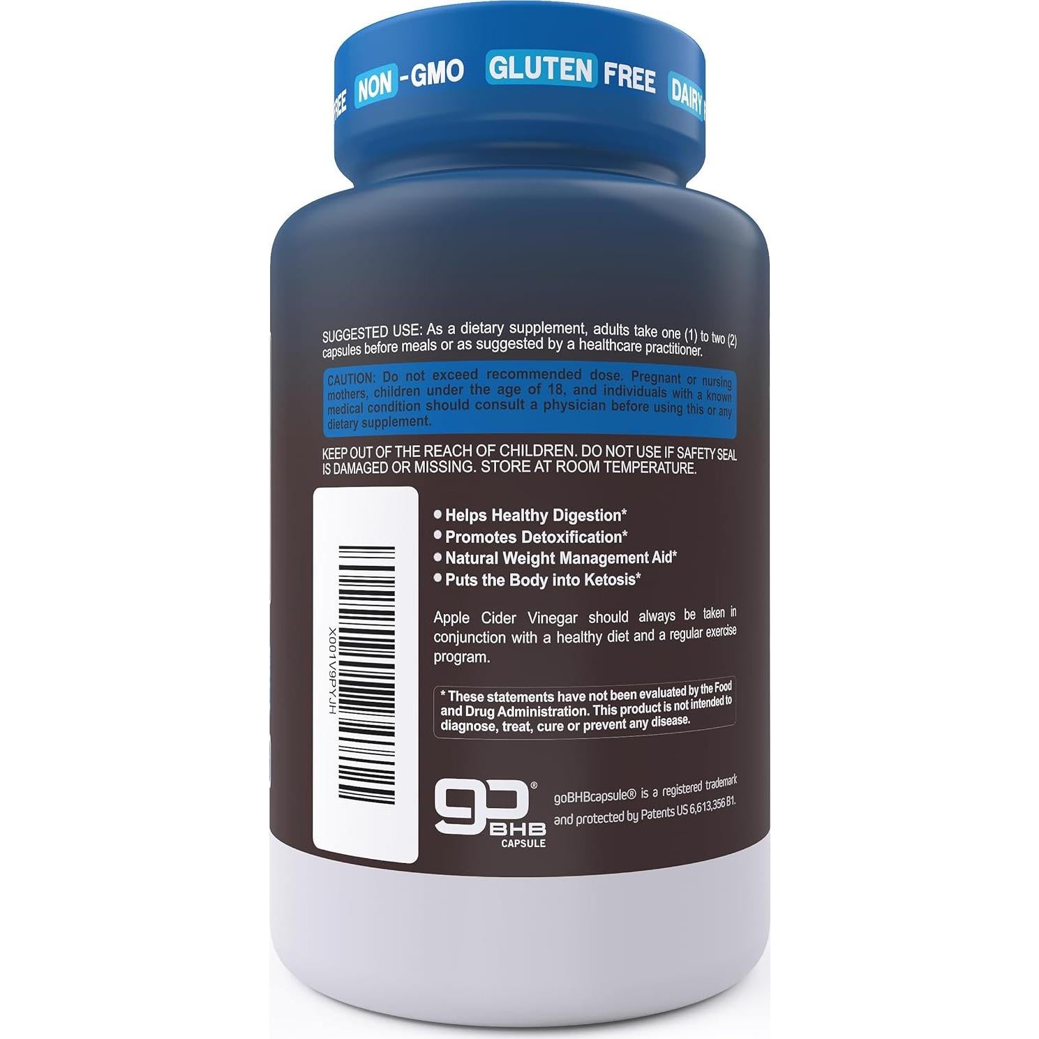 Suplemento de Vinagre de Sidra de Manzana Herbtonics 120 Cápsulas