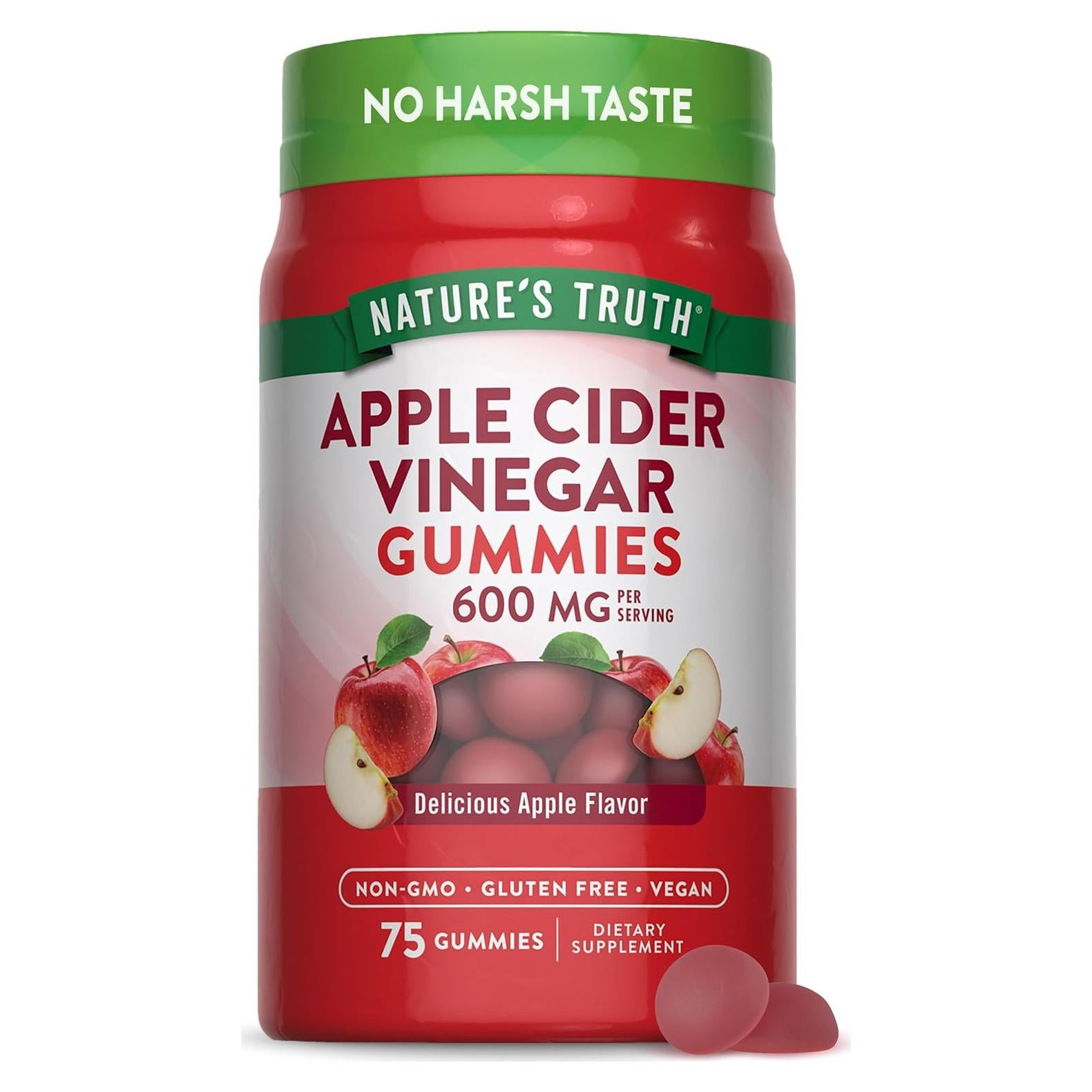 Gomitas de Vinagre de Sidra de Manzana Nature's Truth 600 mg 75 Unidades