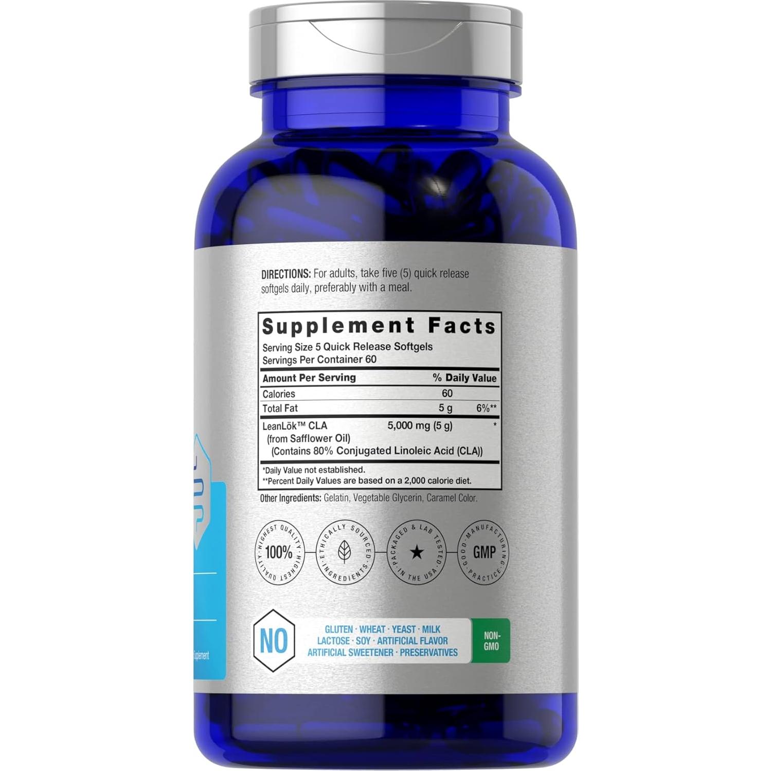 Suplemento CLA Horbaach 300 Cápsulas Blandas 5000 mg