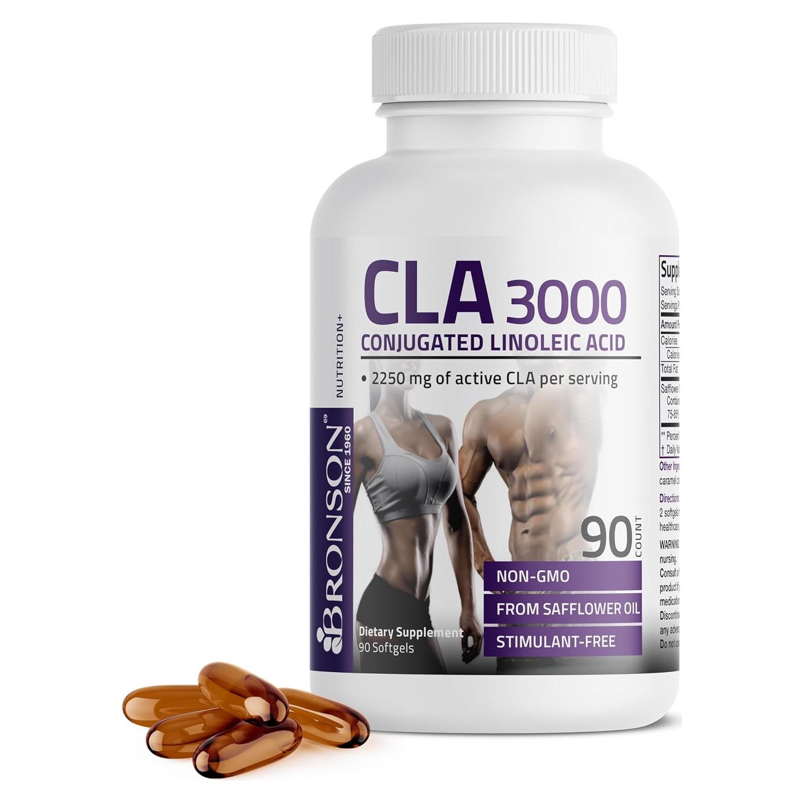 Suplemento CLA Bronson 3000 mg 90 Gelatinas Blandas