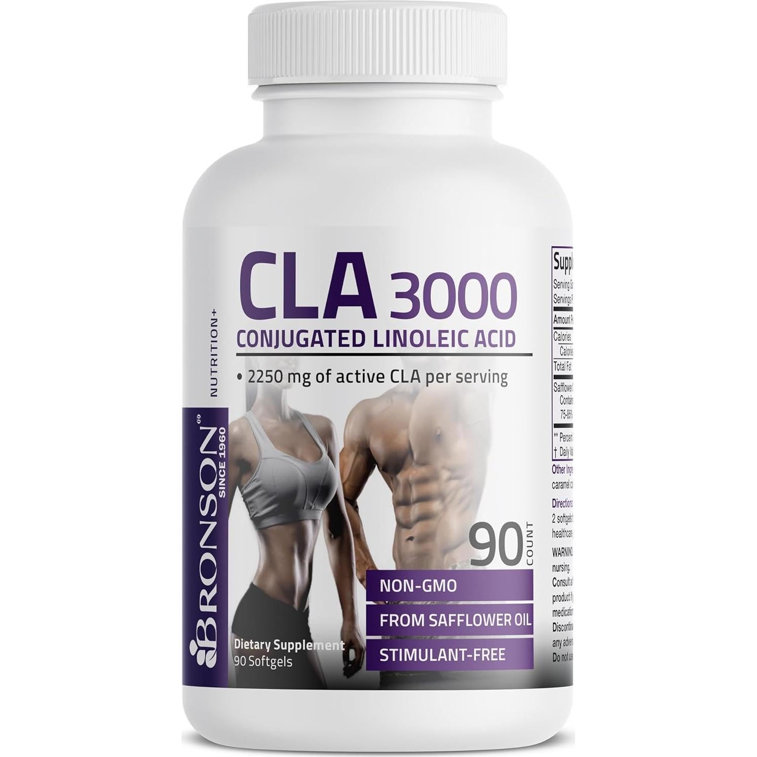 Suplemento CLA Bronson 3000 mg 90 Gelatinas Blandas