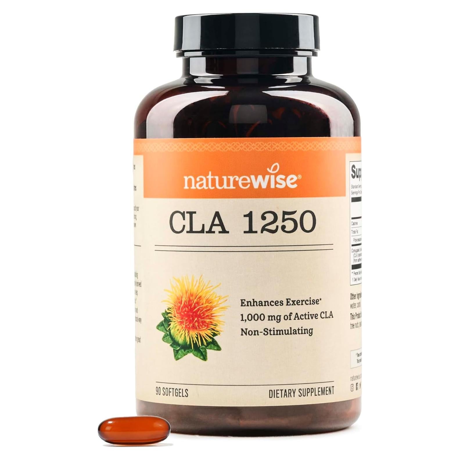 NatureWise CLA 1250 - Suplemento de Ácido Linoleico 90 Gelatinas