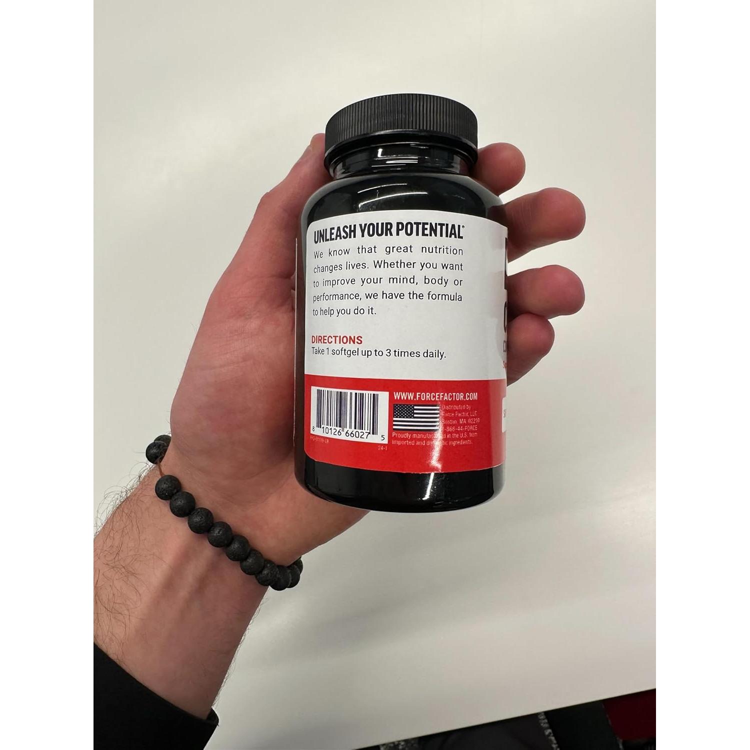 Suplemento CLA Force Factor 1000 mg 90 Softgels - Ácido Linoleico Conjugado