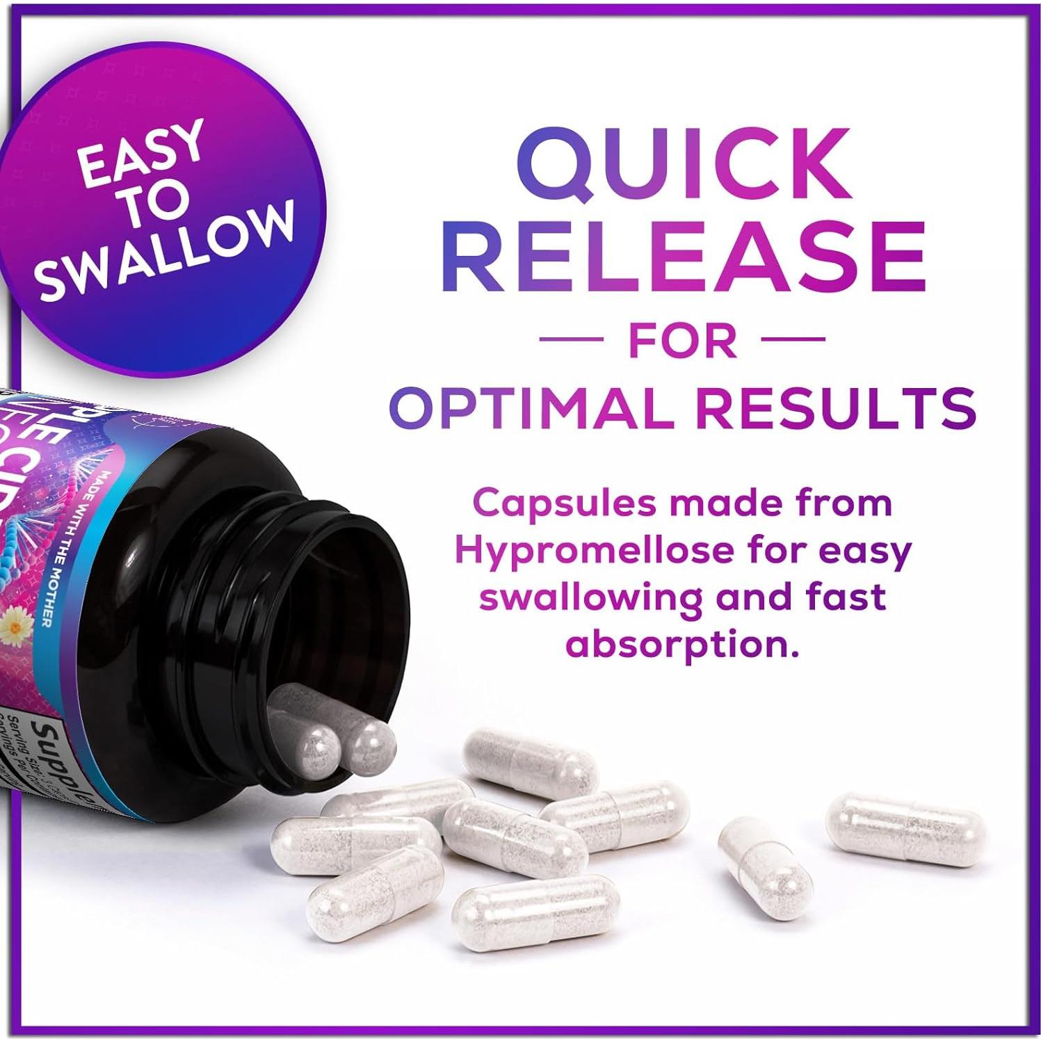 Cápsulas de Vinagre de Manzana Hello Lovely 1877mg - 60 Unidades