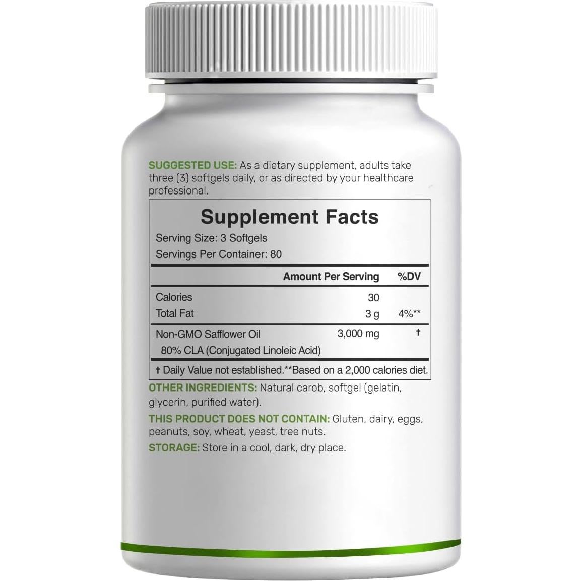 Suplemento CLA Ultra Fuerte 3000mg Deal Supplement 240 Gelatinas
