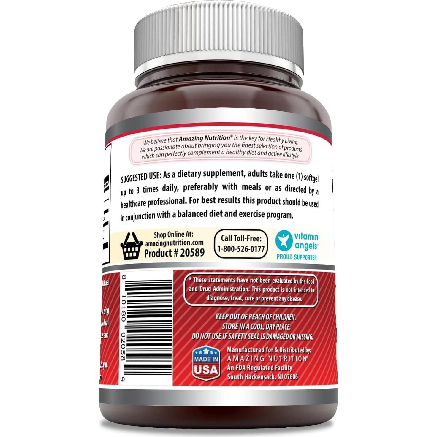 Suplemento Amino CLA 1000 Mg Fórmulas Asombrosas 240 Gelatinas