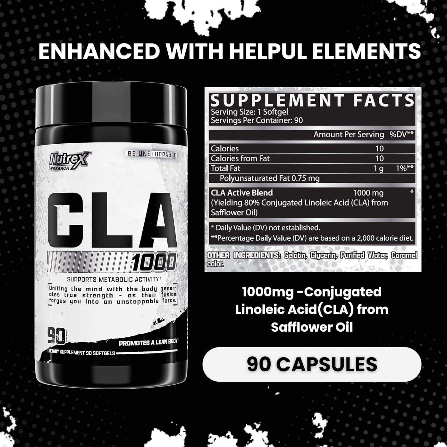 Nutrex CLA 90 Geles Blandos 1000mg - Suplemento Quema Grasa