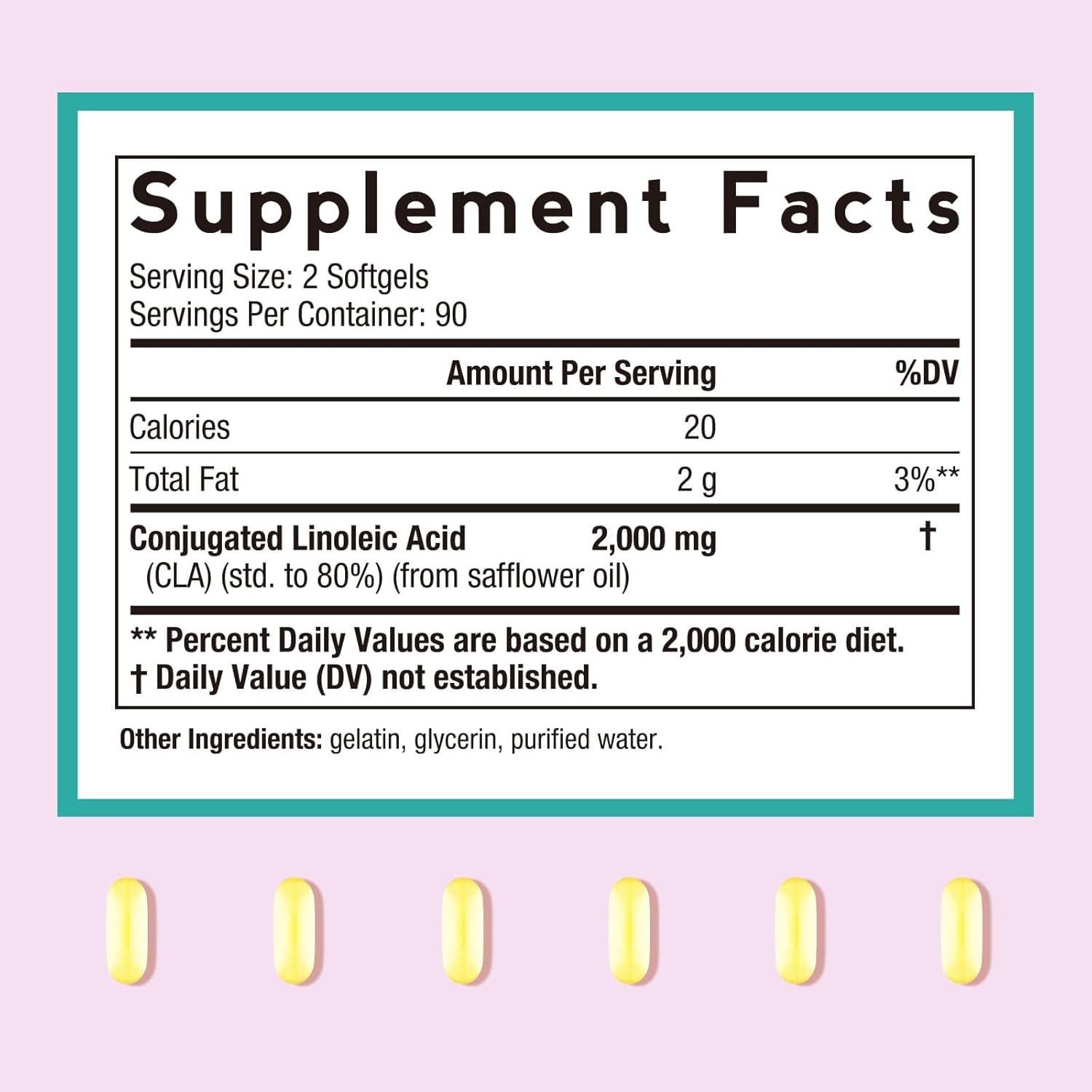Suplemento CLA 2000mg Recetas del Doctor 180 Gelatinas