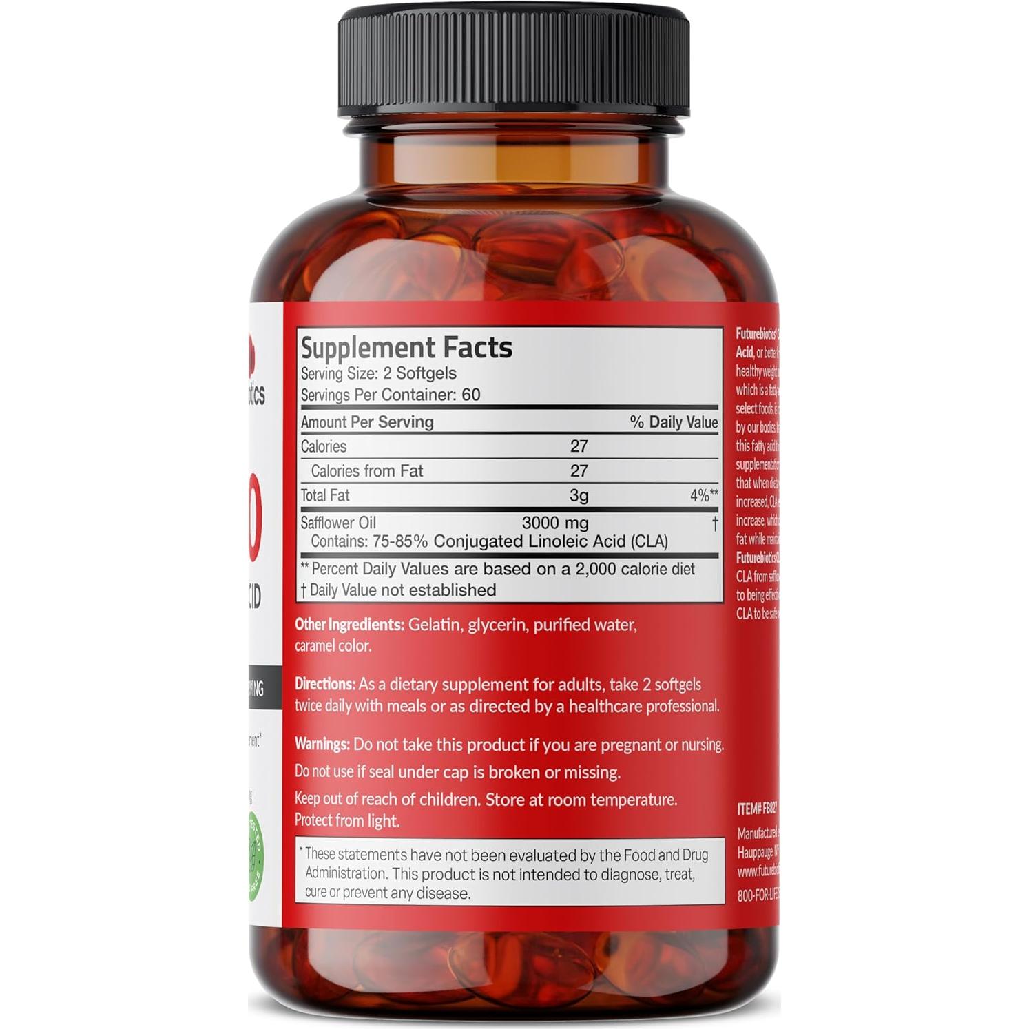 Futurebiotics CLA 3000 - Ácido Linoleico Conjugado 120 Softgels