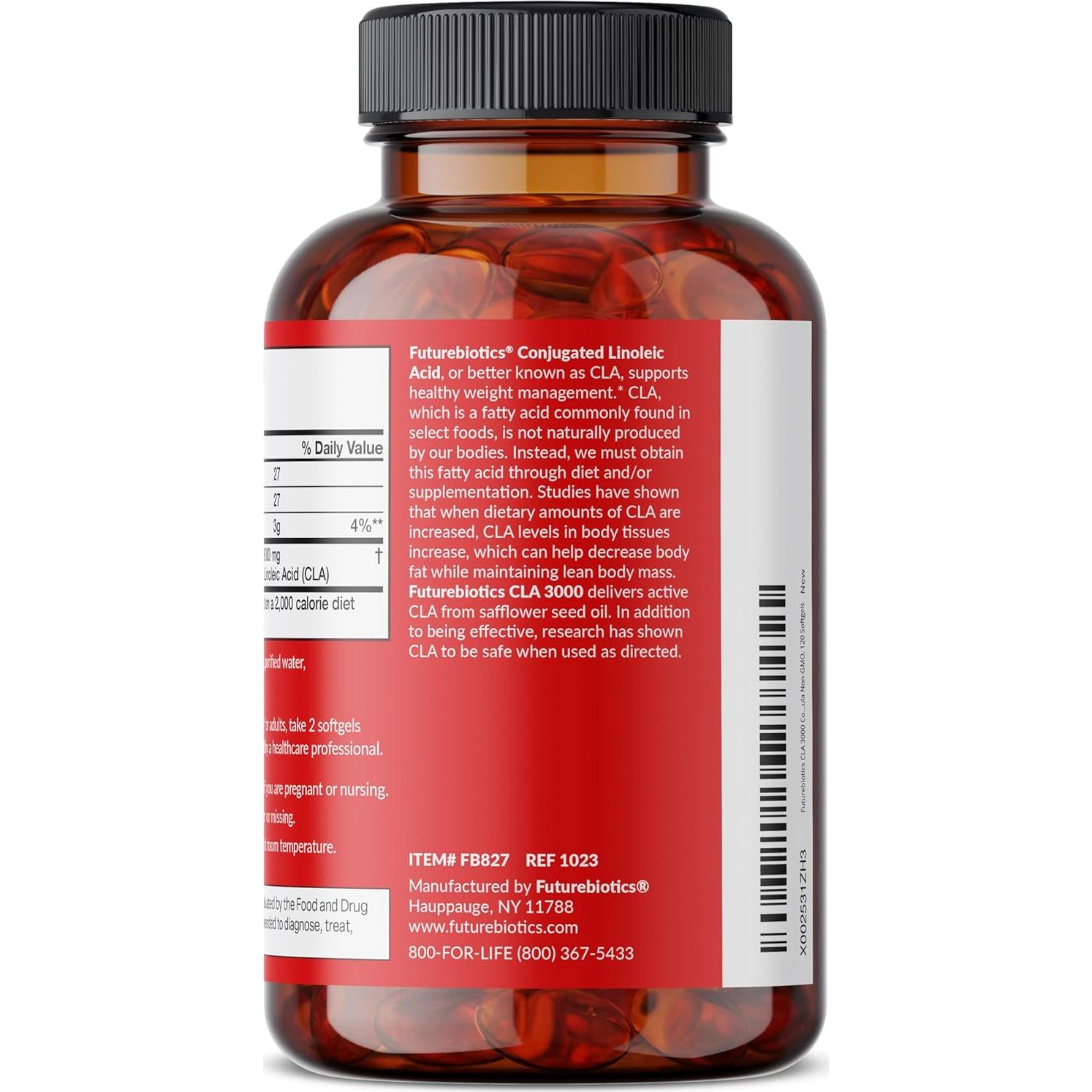 Futurebiotics CLA 3000 - Ácido Linoleico Conjugado 120 Softgels