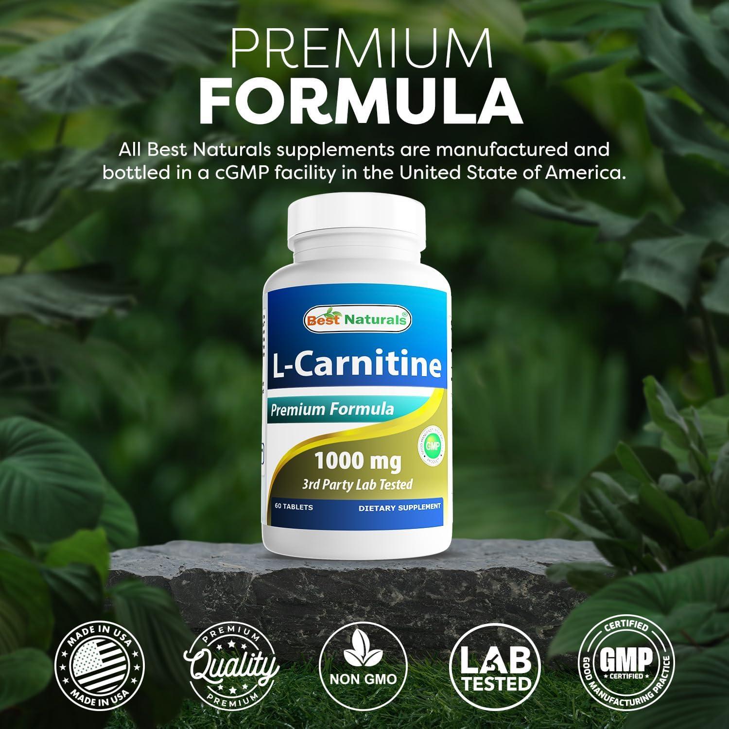 L-Carnitina 1000mg Mejores Naturales 60 Tabletas