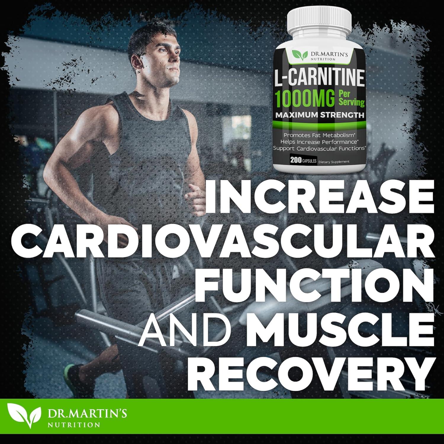 L-Carnitina Extra Fuerte 200 Cápsulas 1000mg Nutrición Dr. Martin
