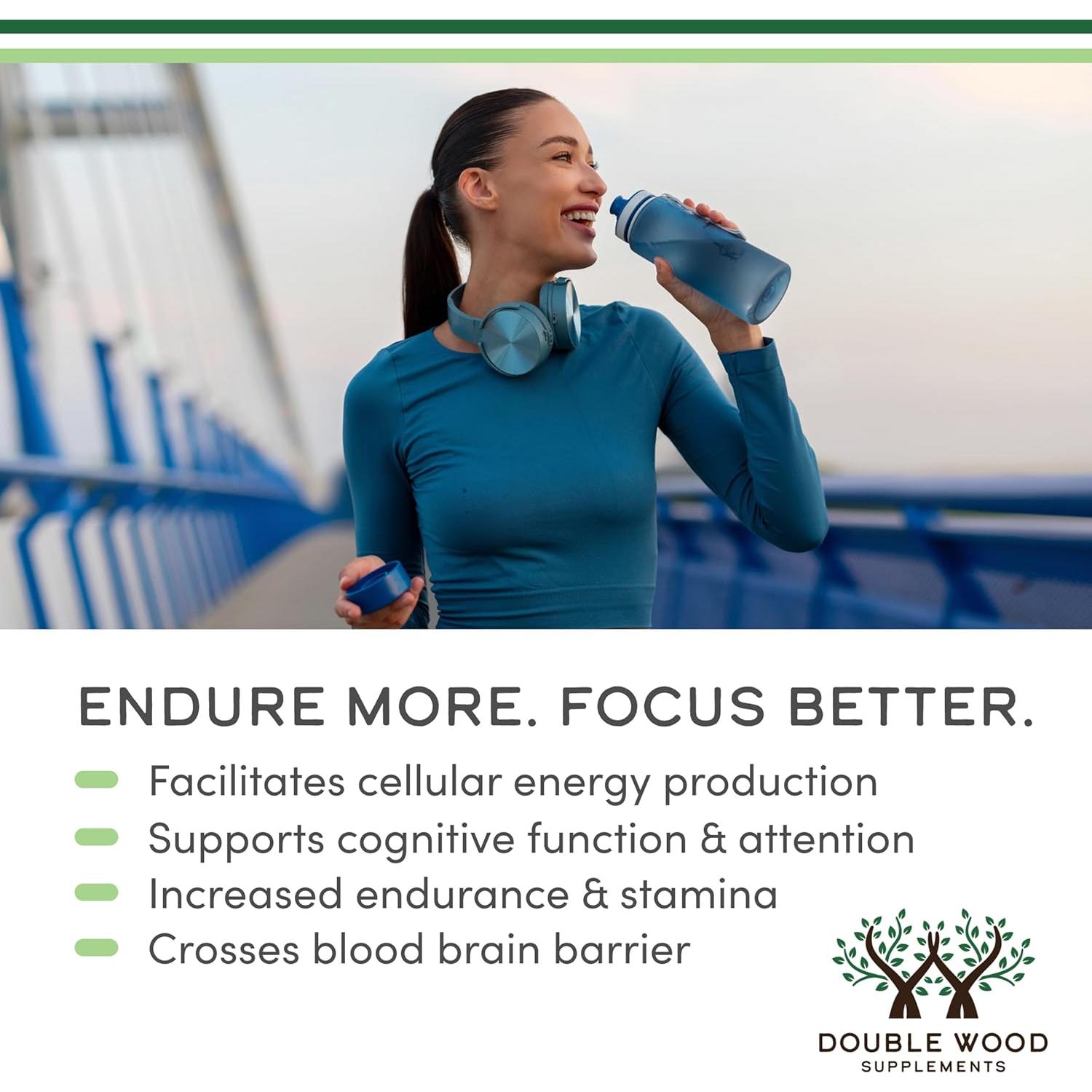 Acetil L-Carnitina 1000mg Double Wood 150 Cápsulas