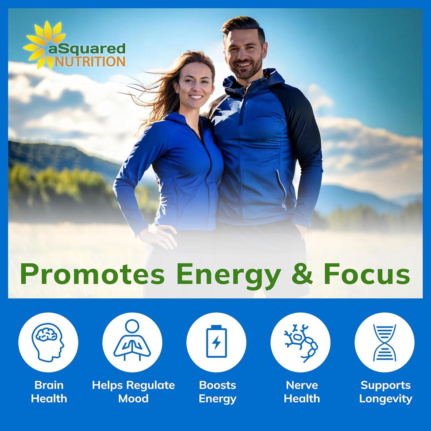 Acetil L-Carnitina 1000mg aSquared Nutrition - 200 Cápsulas Veganas