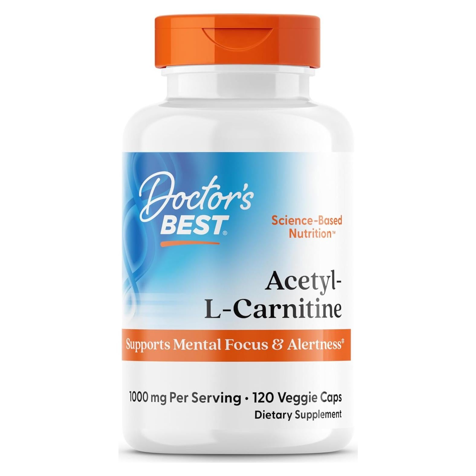 Acetil-L-Carnitina Doctor's Best 120 Cápsulas Veganas
