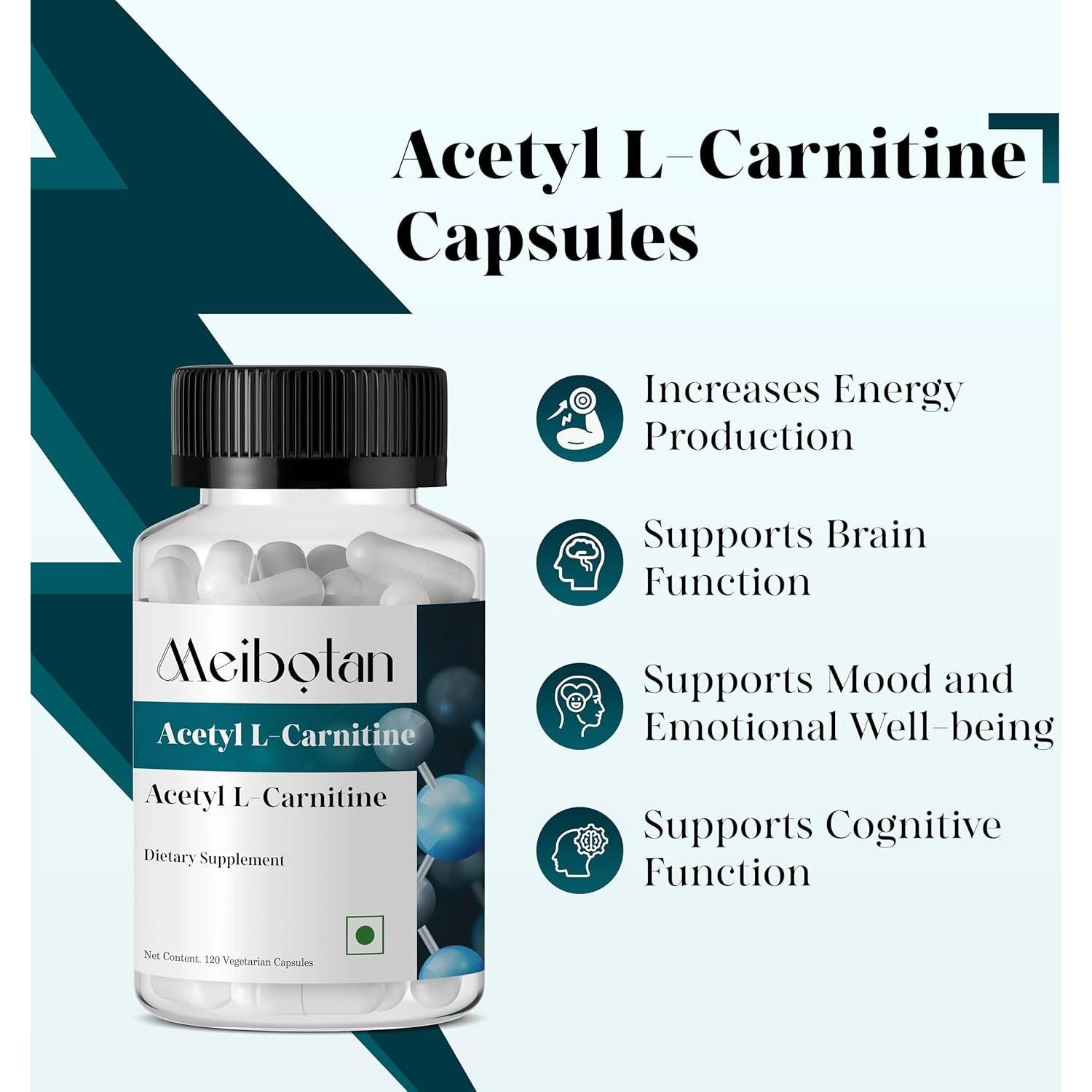 Acetil L-Carnitina 1000 mg Fido Pharma 120 Cápsulas Vegetales