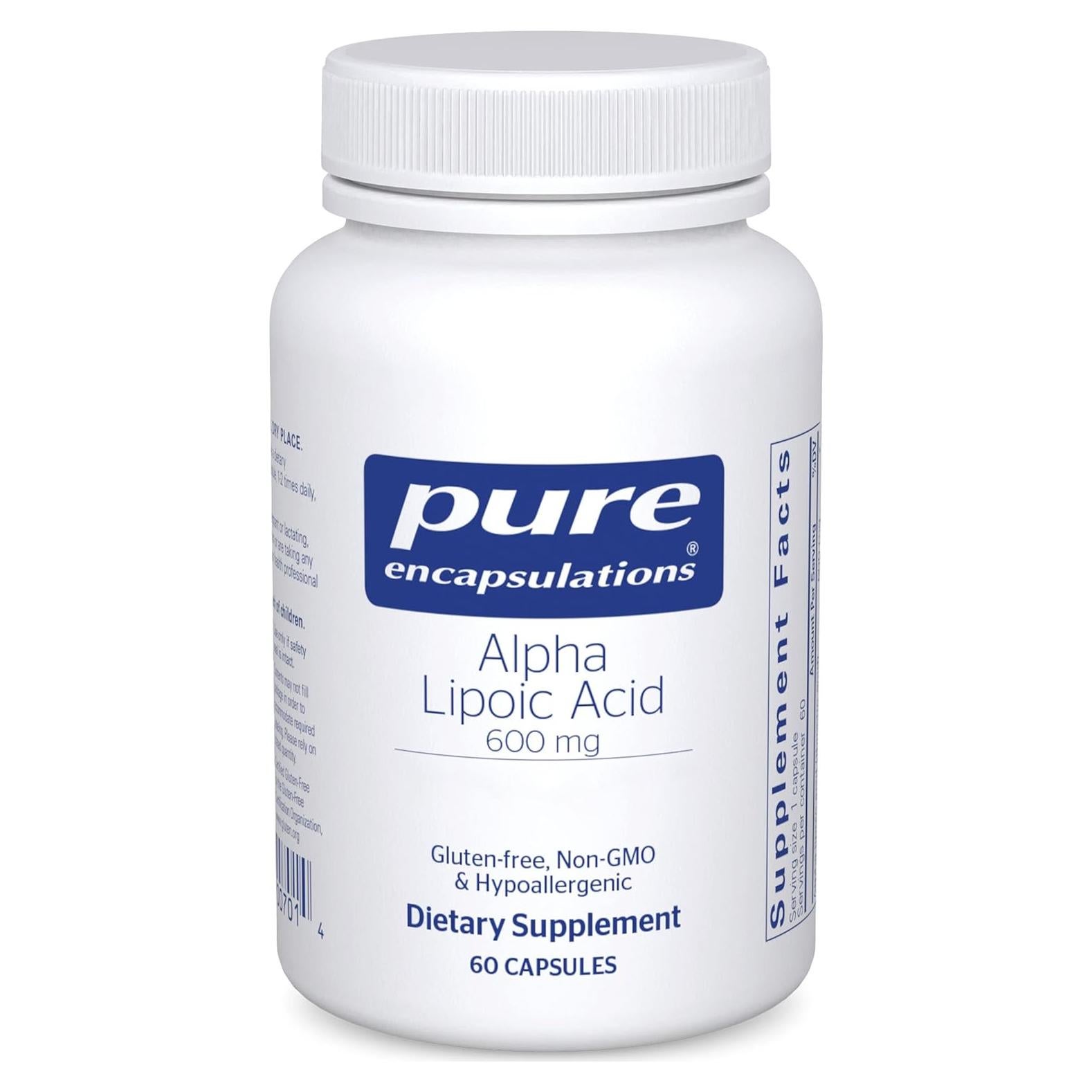 Ácido Alfa Lipoico Pure Encapsulations 600 mg - 60 Cápsulas