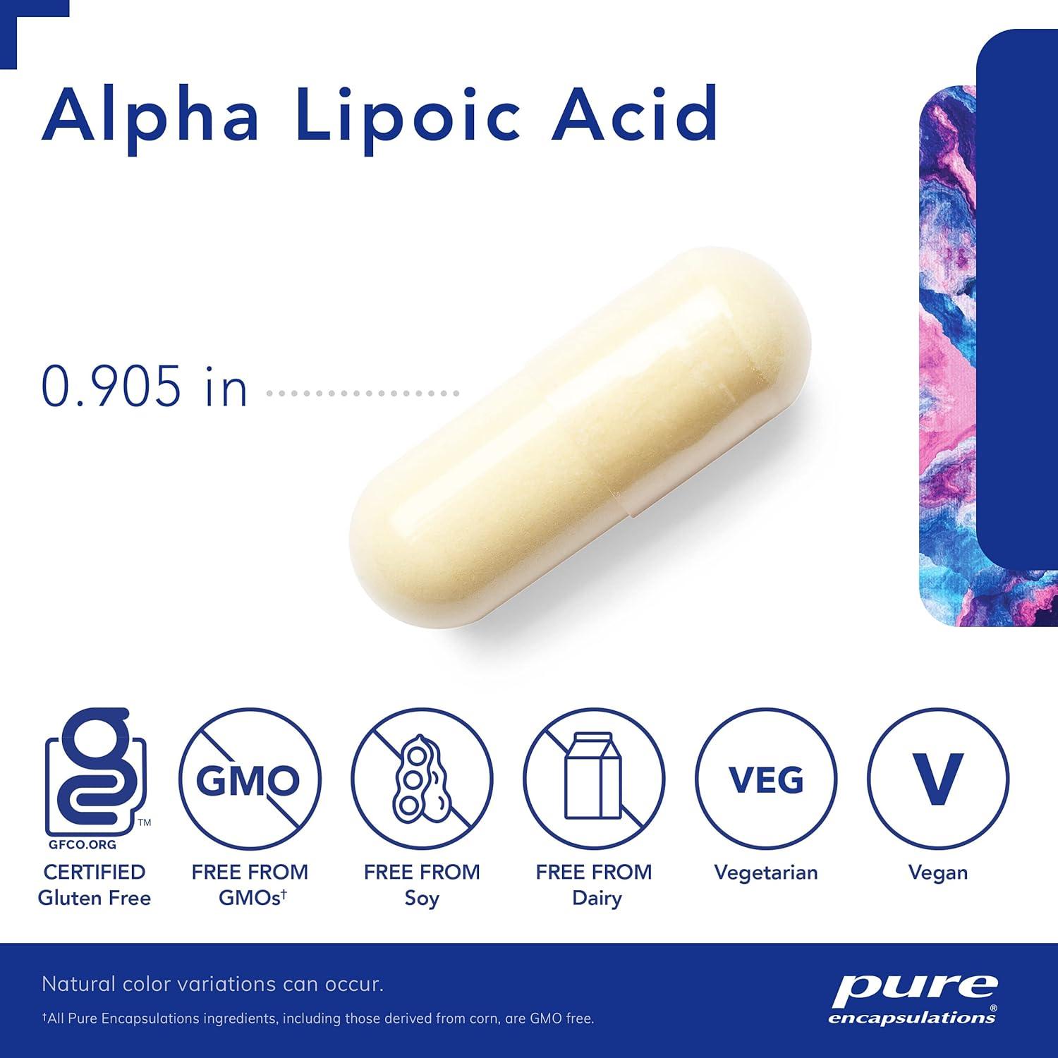Ácido Alfa Lipoico Pure Encapsulations 600 mg - 60 Cápsulas