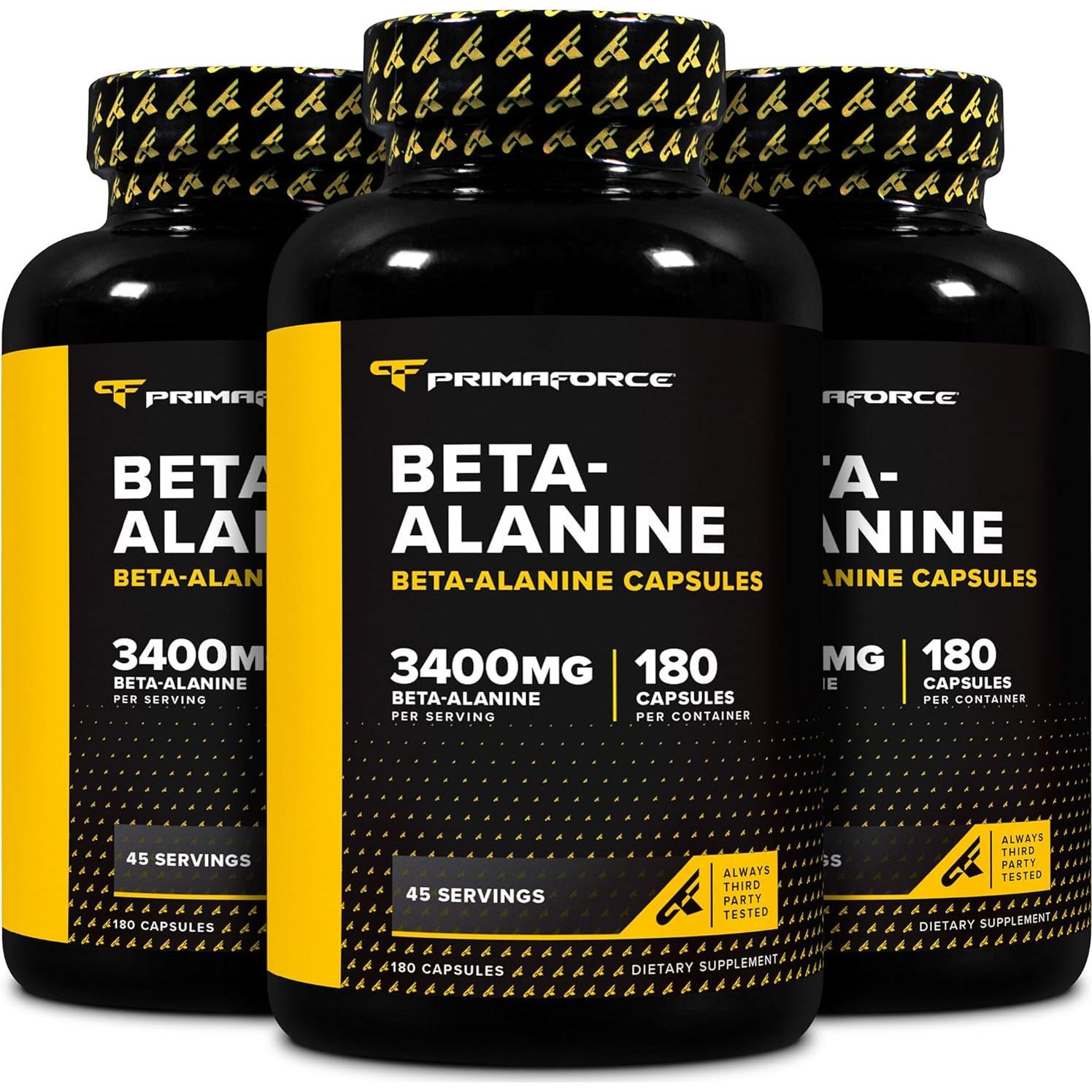 Cápsulas de Beta Alanina PrimaForce 3,400mg - 180 Cápsulas