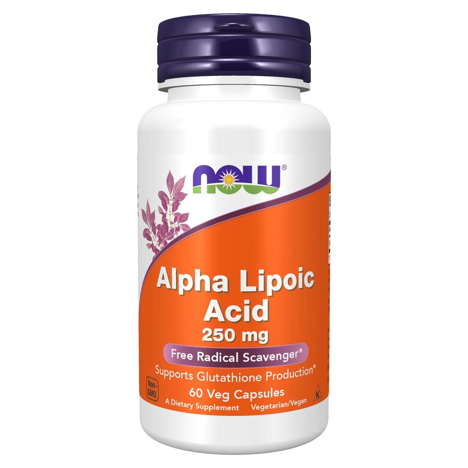 Ácido Alfa Lipoico 250 mg NOW Foods - 60 Cápsulas Veganas