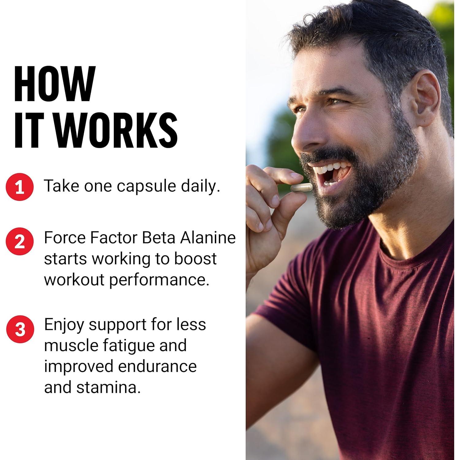 Cápsulas de Beta Alanina Force Factor 120 Unidades Veganas