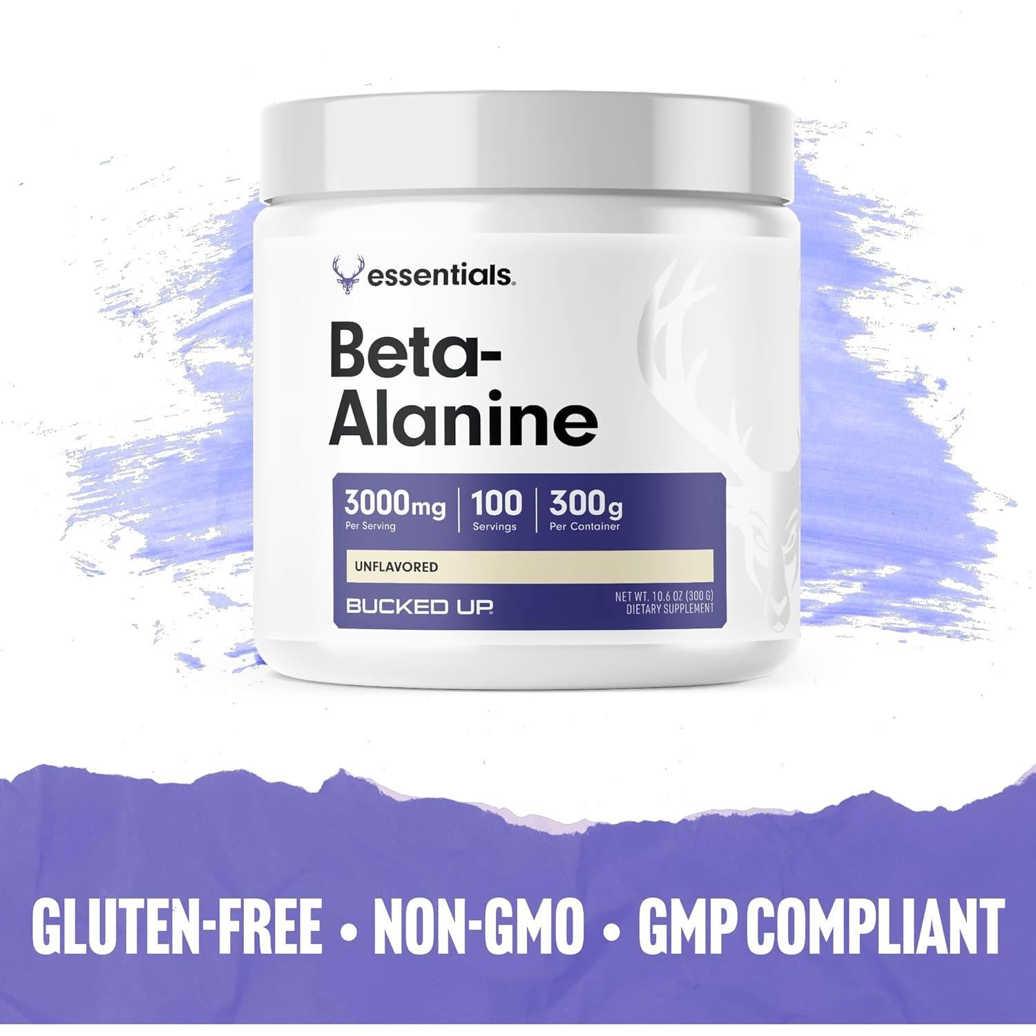 Beta Alanina en Polvo Bucked Up 300g - Sin Gluten, No-OGM