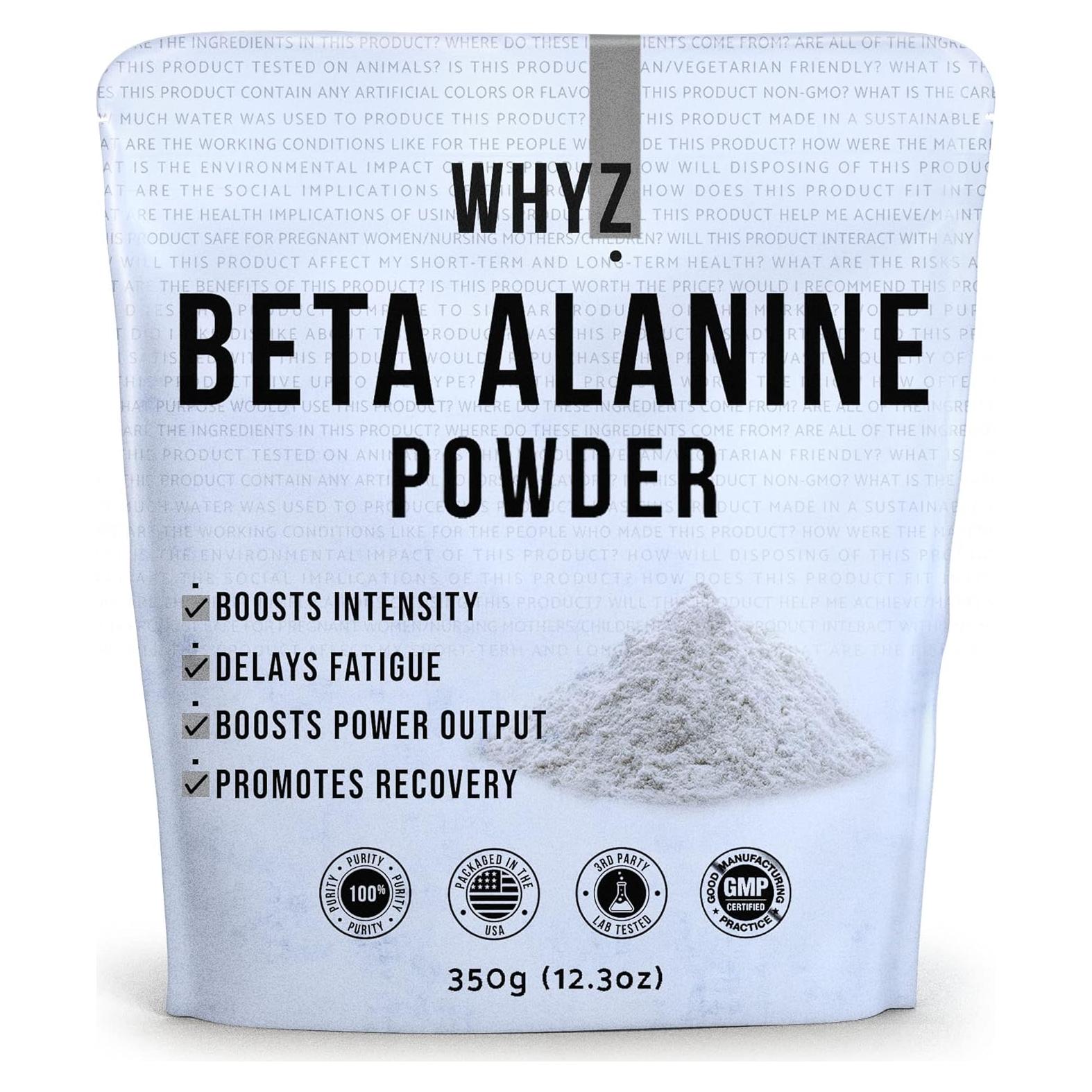 Polvo de Beta Alanina WHYZ 350g - Suplemento Pre-Entrenamiento