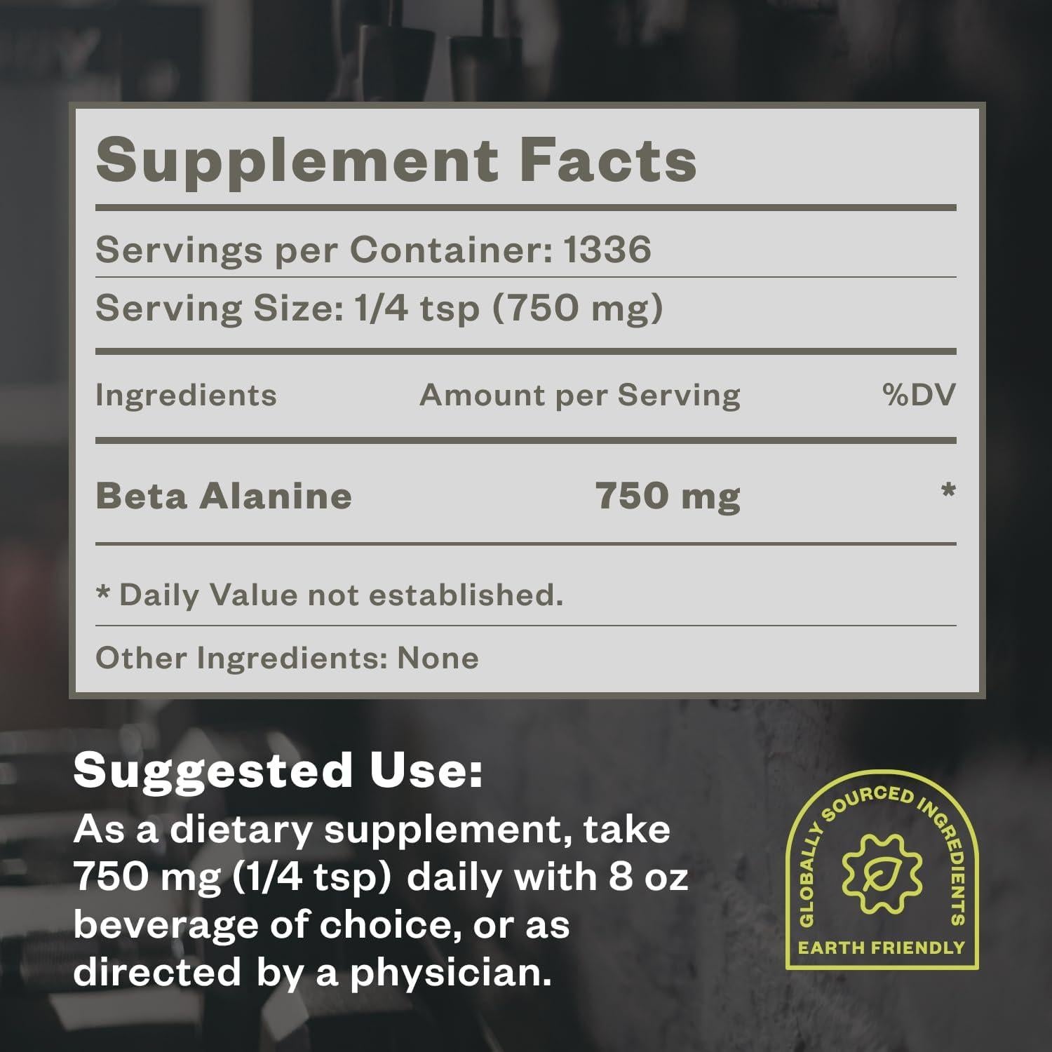 Purisure Beta Alanine 1kg - Suplemento Pre-Entrenamiento