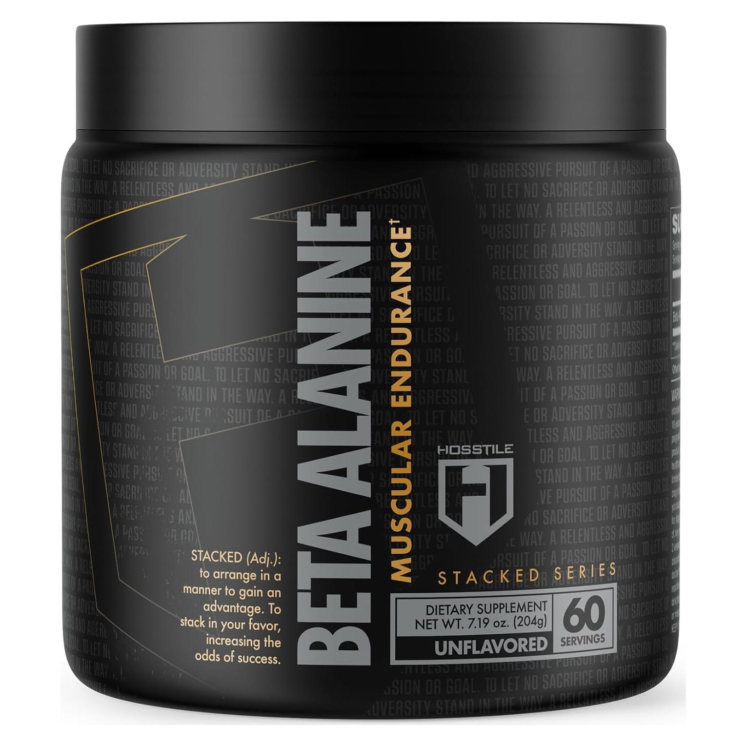 HOSSTILE Beta-Alanina en Polvo 198g - Mejora Rendimiento y Resistencia