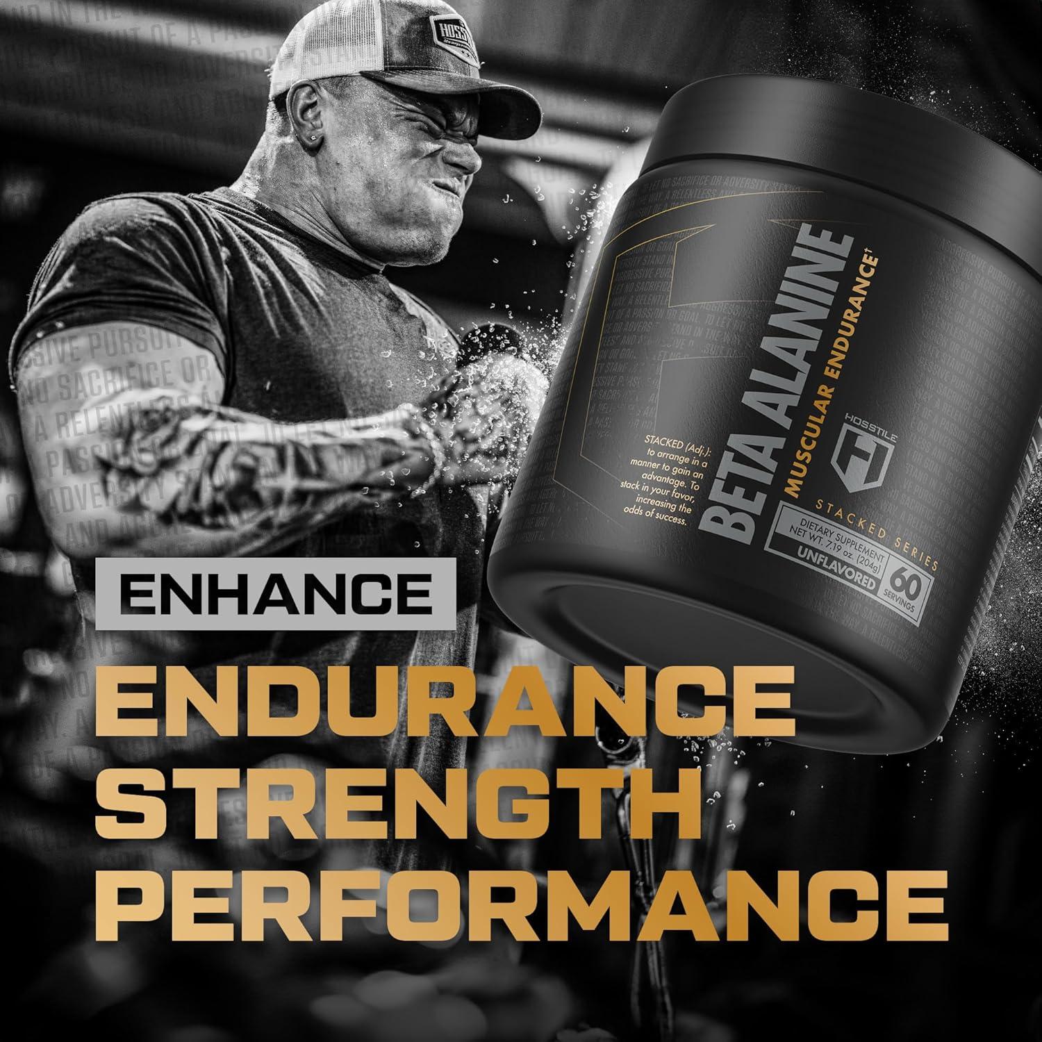 HOSSTILE Beta-Alanina en Polvo 198g - Mejora Rendimiento y Resistencia