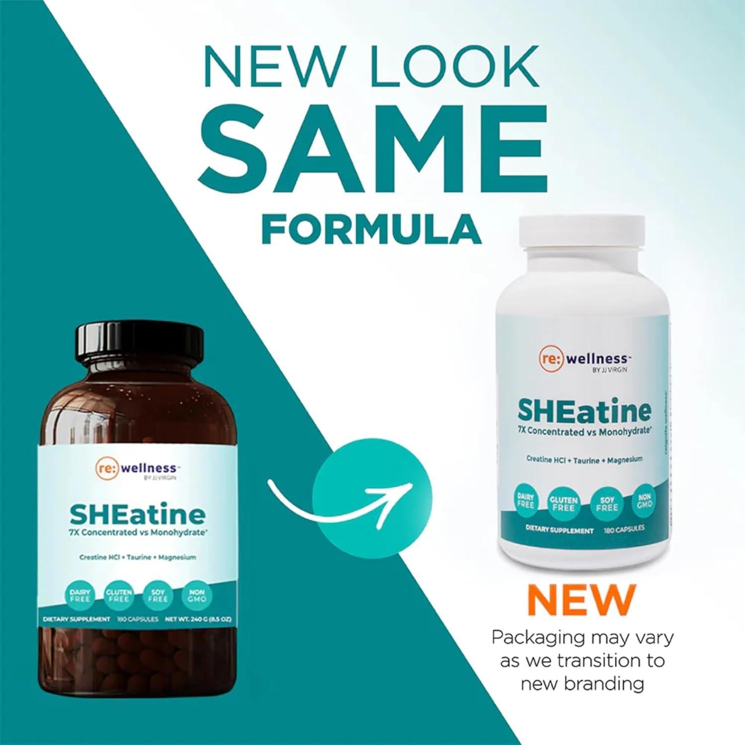 SHEatine Creatina HCL JJ Virgin | 180 Cápsulas Energéticas