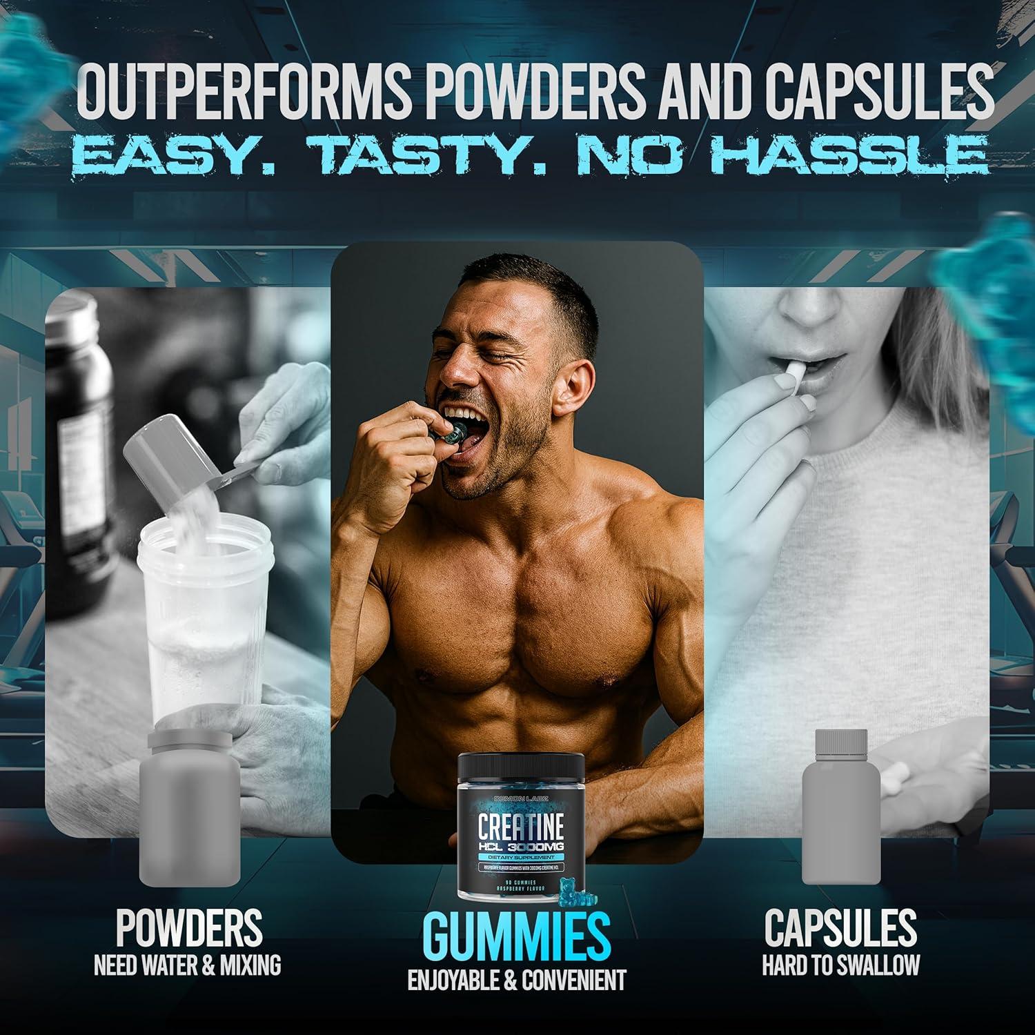 Gominolas Veganas de Creatina HCl 3000mg Demon Labz - Frambuesa