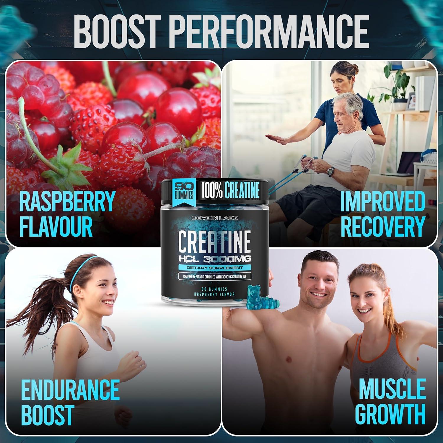 Gominolas Veganas de Creatina HCl 3000mg Demon Labz - Frambuesa