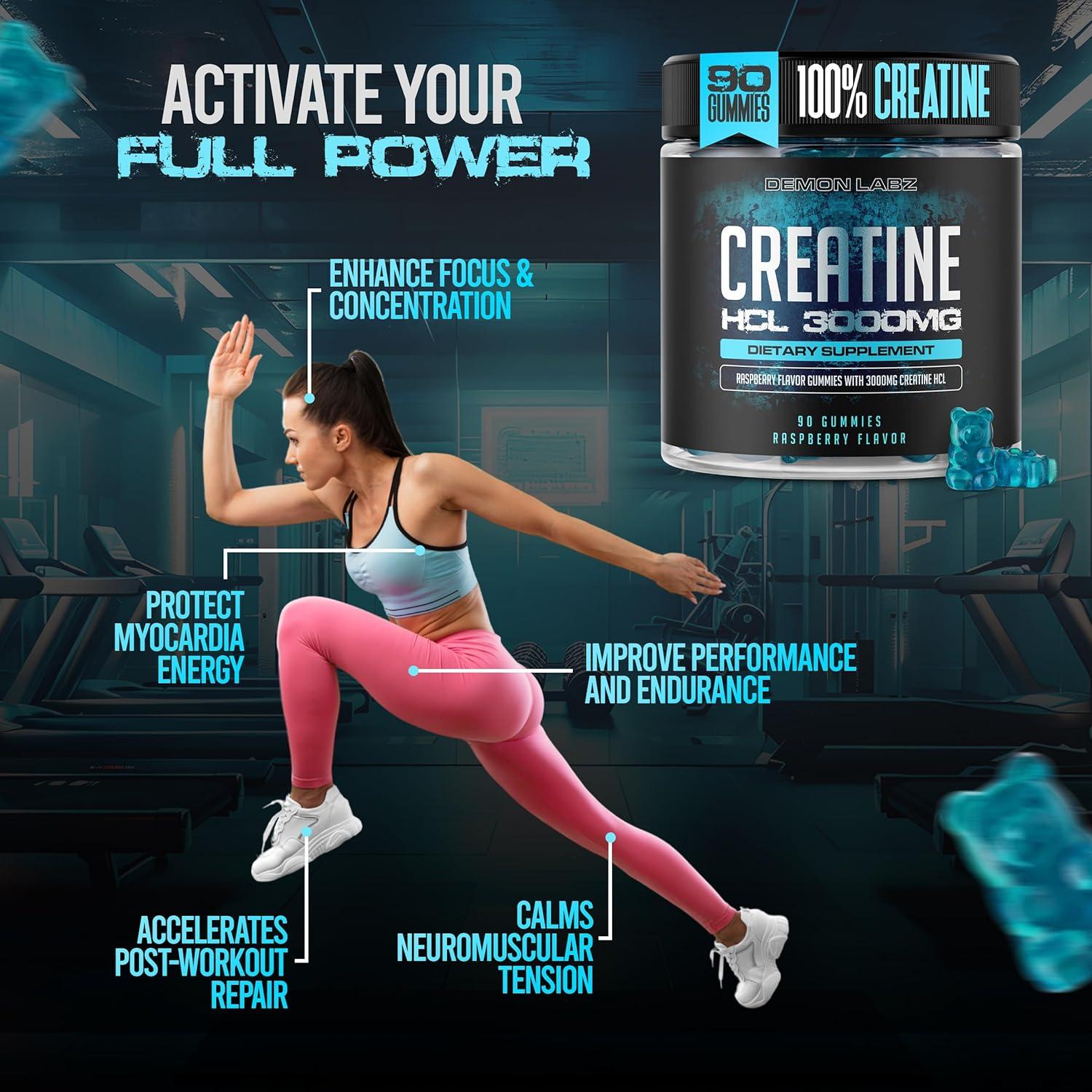 Gominolas Veganas de Creatina HCl 3000mg Demon Labz - Frambuesa