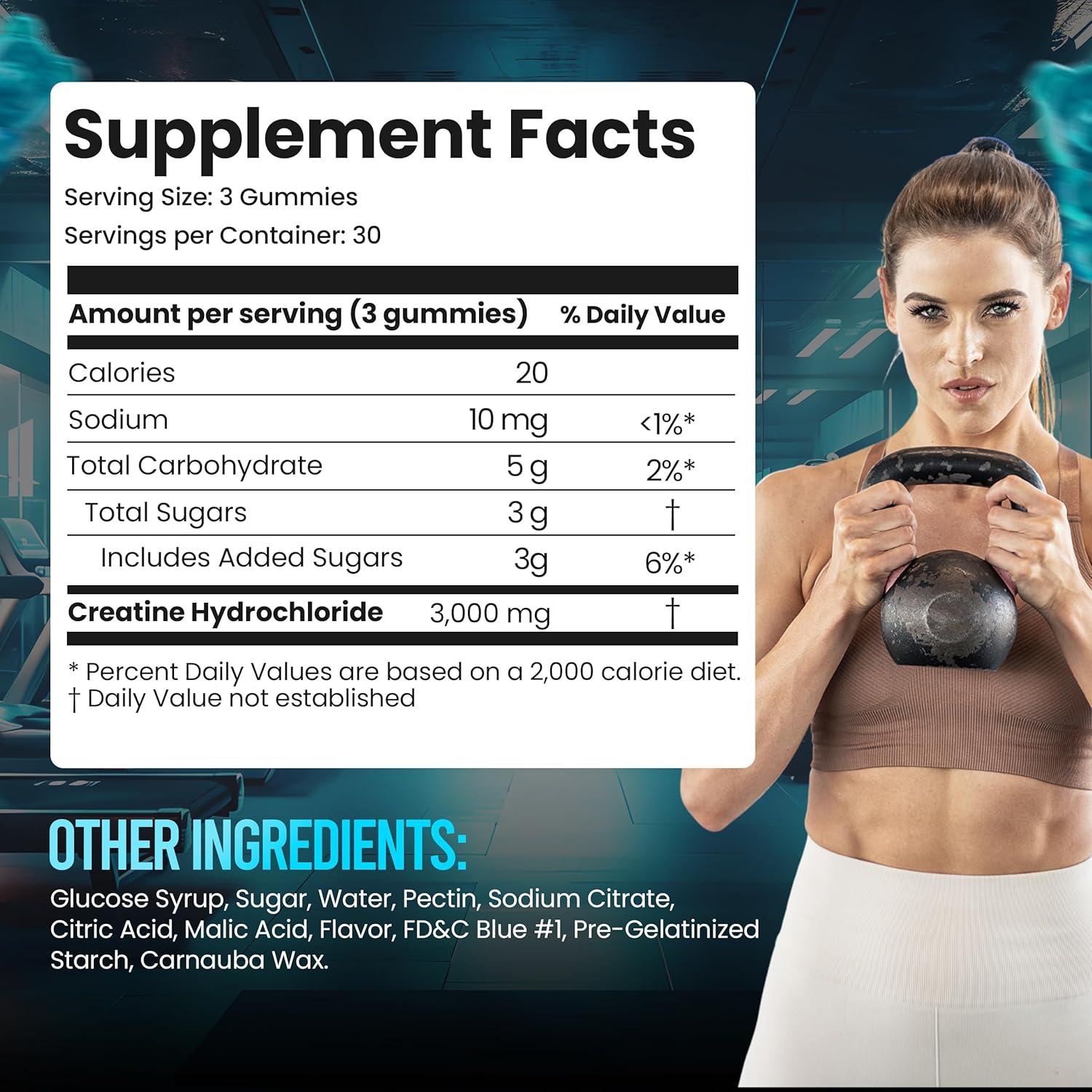 Gominolas Veganas de Creatina HCl 3000mg Demon Labz - Frambuesa