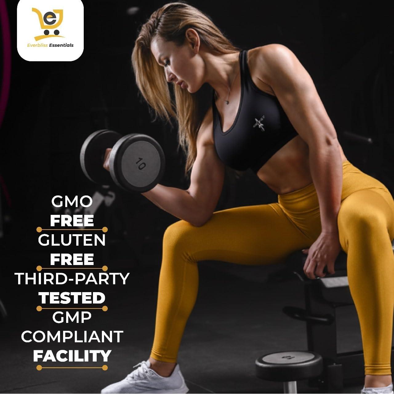 Creatina HCL 750mg Everbliss - Suplemento Vegano 60 Cápsulas