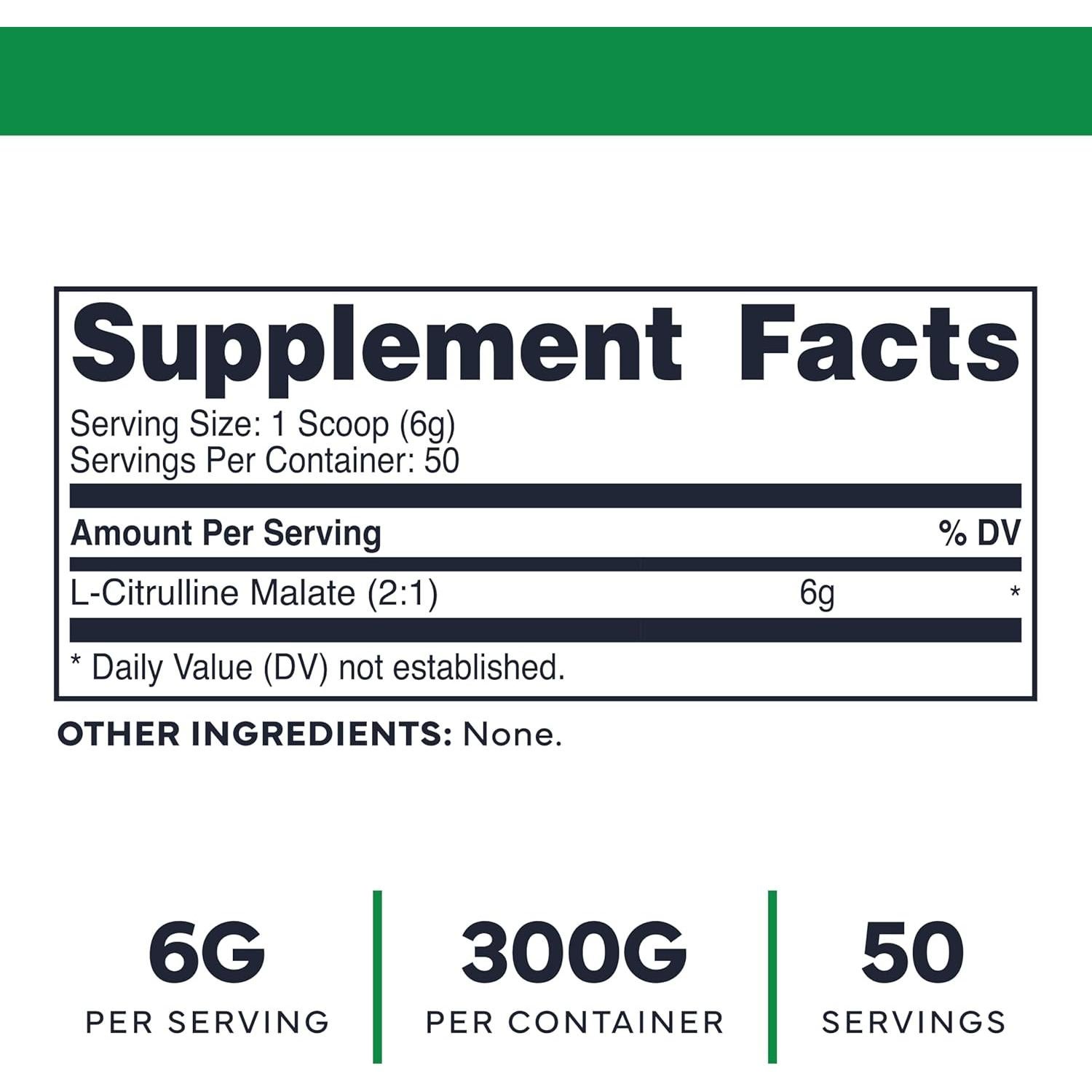 L-Citrulina Malato Type Zero 300g - Aumentador Óxido Nítrico