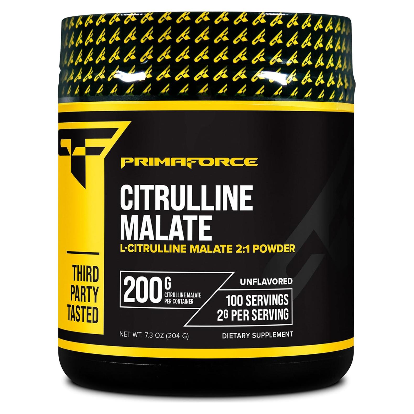 Suplemento L-Citrulina Malato PrimaForce 200g Vegano