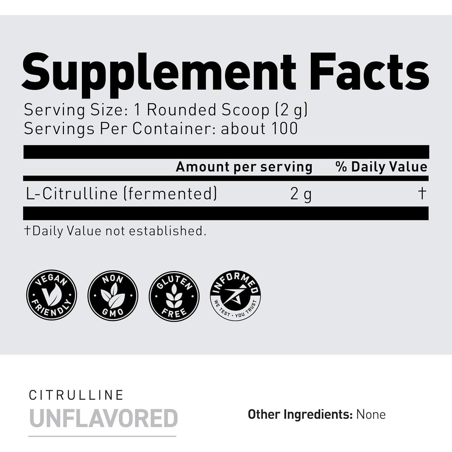 Kaged L-Citrulina en Polvo 2000mg | Sin Sabor | 100 Porciones