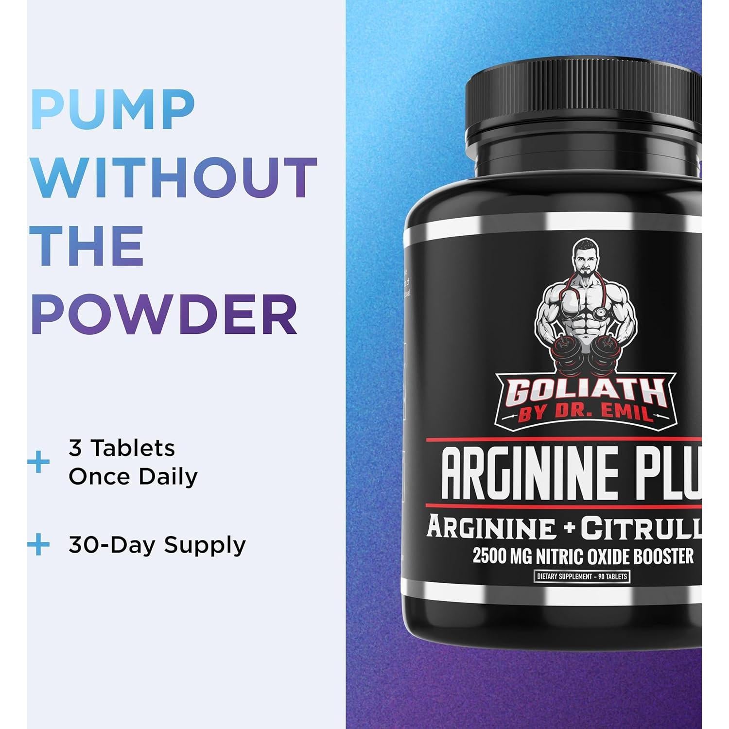 Suplemento L-Arginina + L-Citrulina Dr. Emil 2500 mg Tabletas