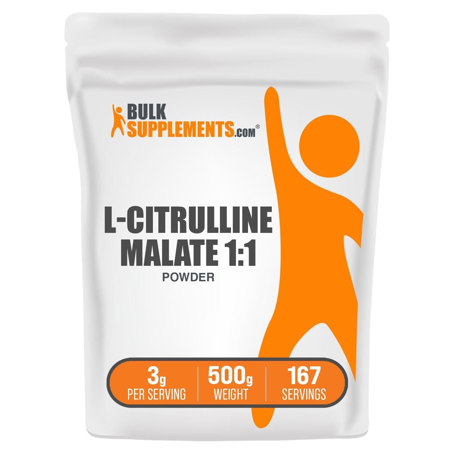 L-Citrulina Malato 1:1 BulkSupplements 500g - Suplemento Aminoácidos
