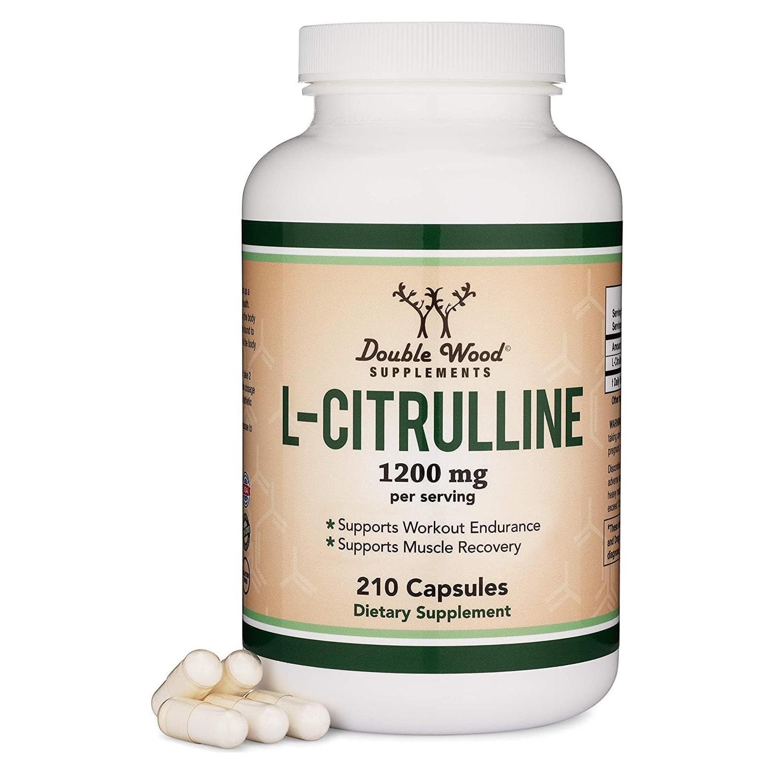 Cápsulas de L-Citrulina 1200mg Double Wood 210 unidades