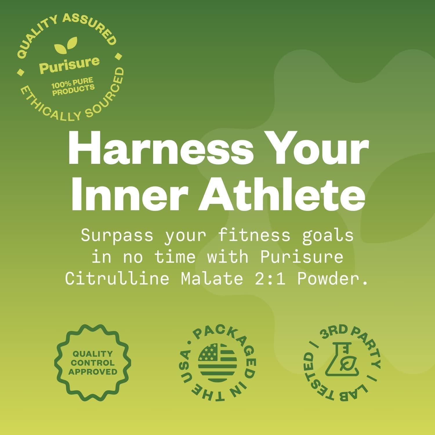 Purisure L-Citrulina Malato 250g - Suplemento Pre-Entrenamiento