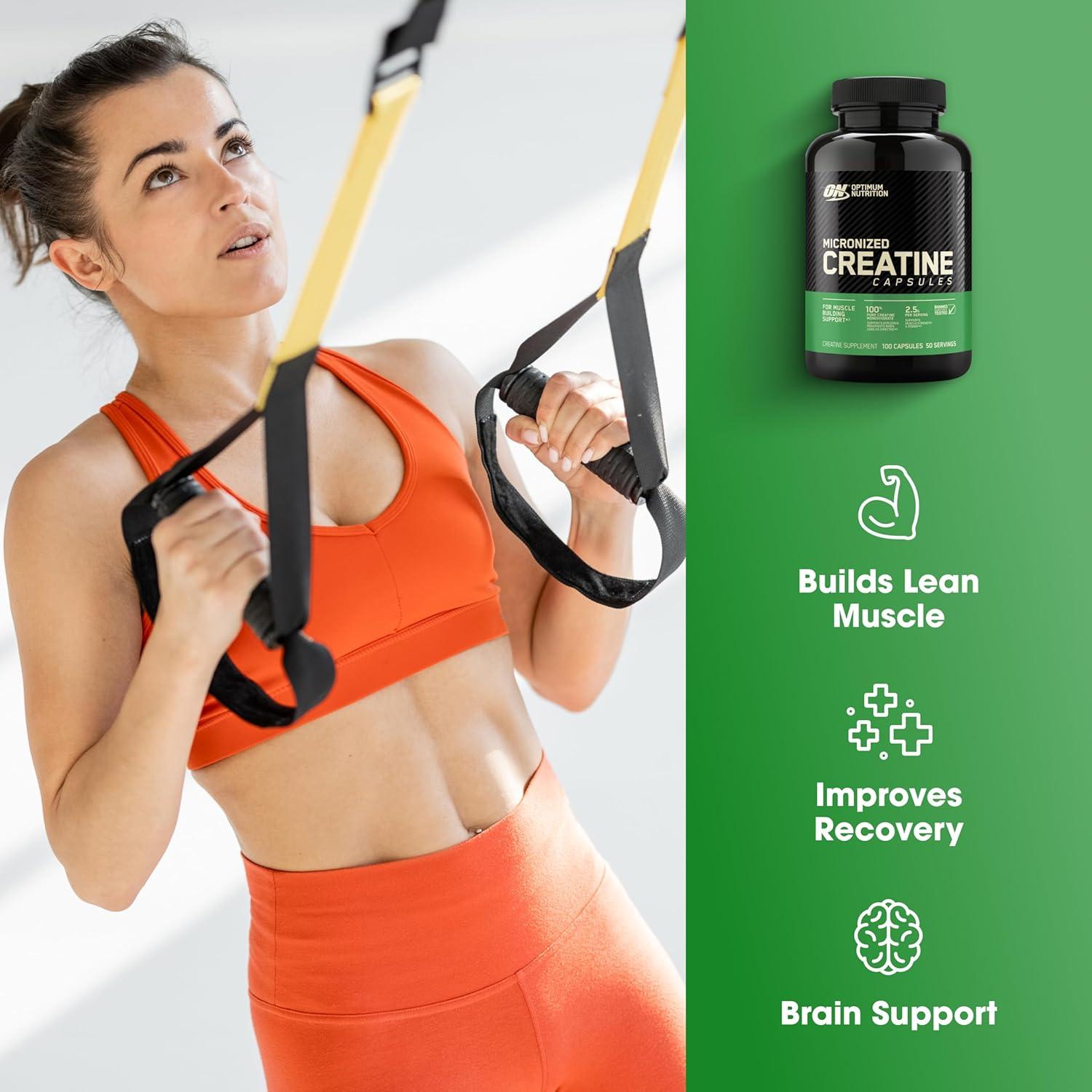 Cápsulas de Creatina Micronizada Optimum Nutrition 2500mg 100 Unidades