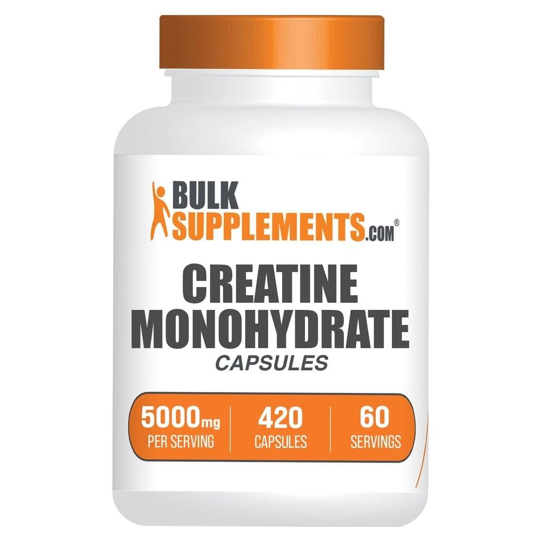Cápsulas de Creatina Monohidratada BulkSupplements 5000mg 420u