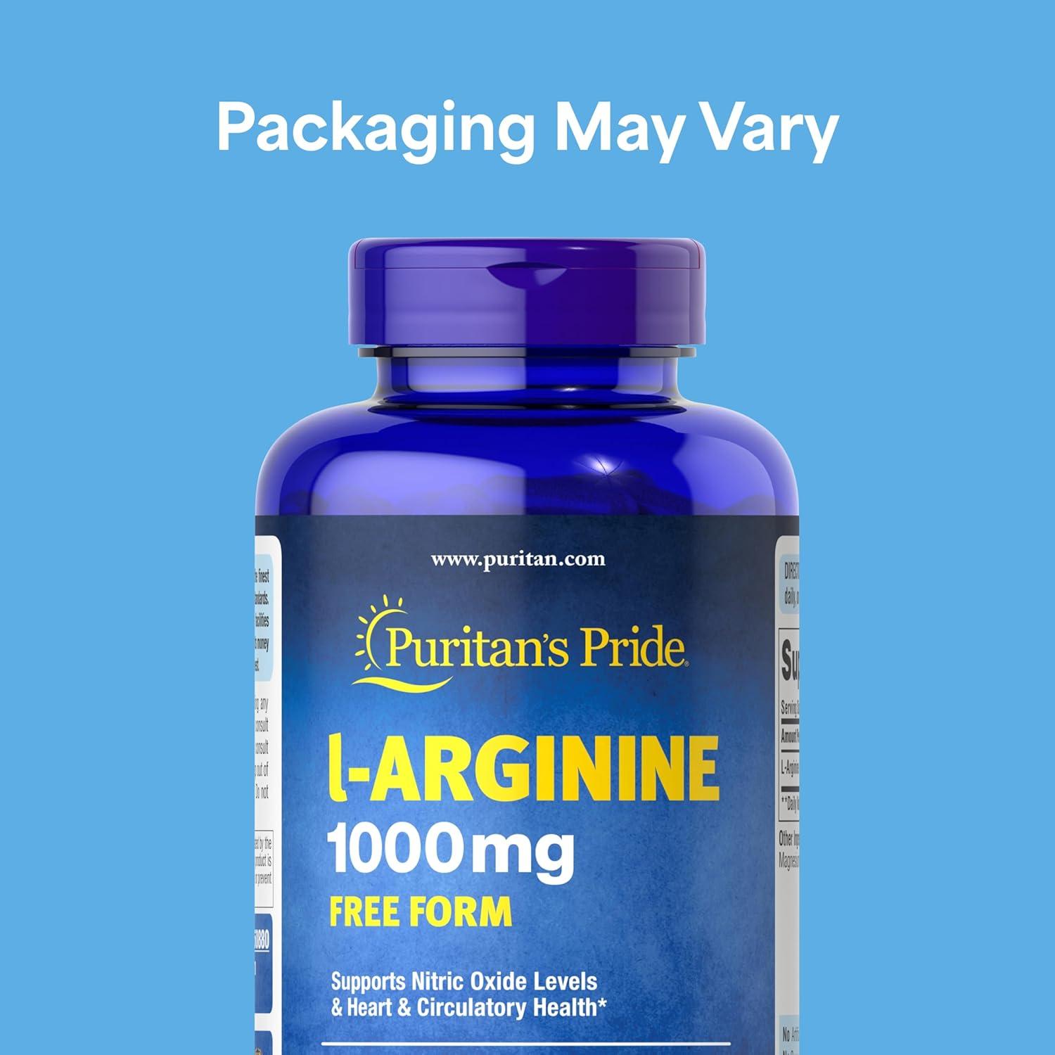 Cápsulas de L-Arginina 1000 mg Puritan's Pride 100 Unidades
