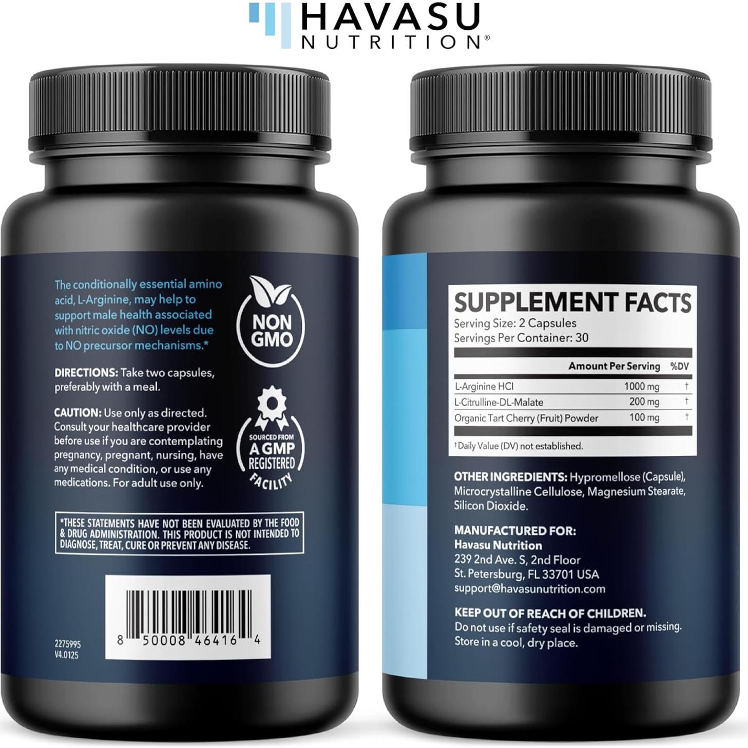 Cápsulas de L-Arginina 1000 mg con L-Citrulina - 60 Unidades