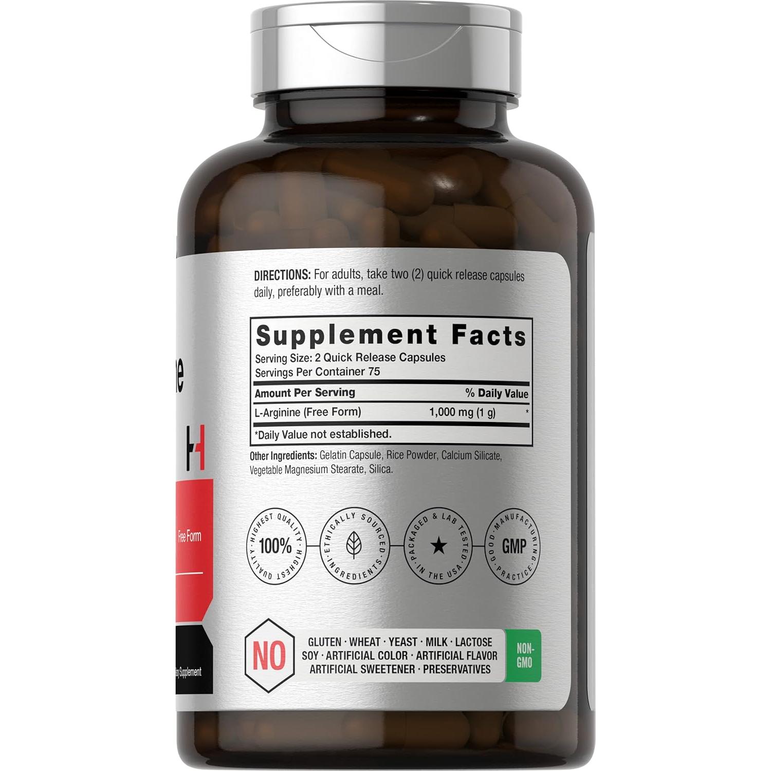 Cápsulas L-Arginina Horbäach 1000mg - 150 Píldoras Sin OGM