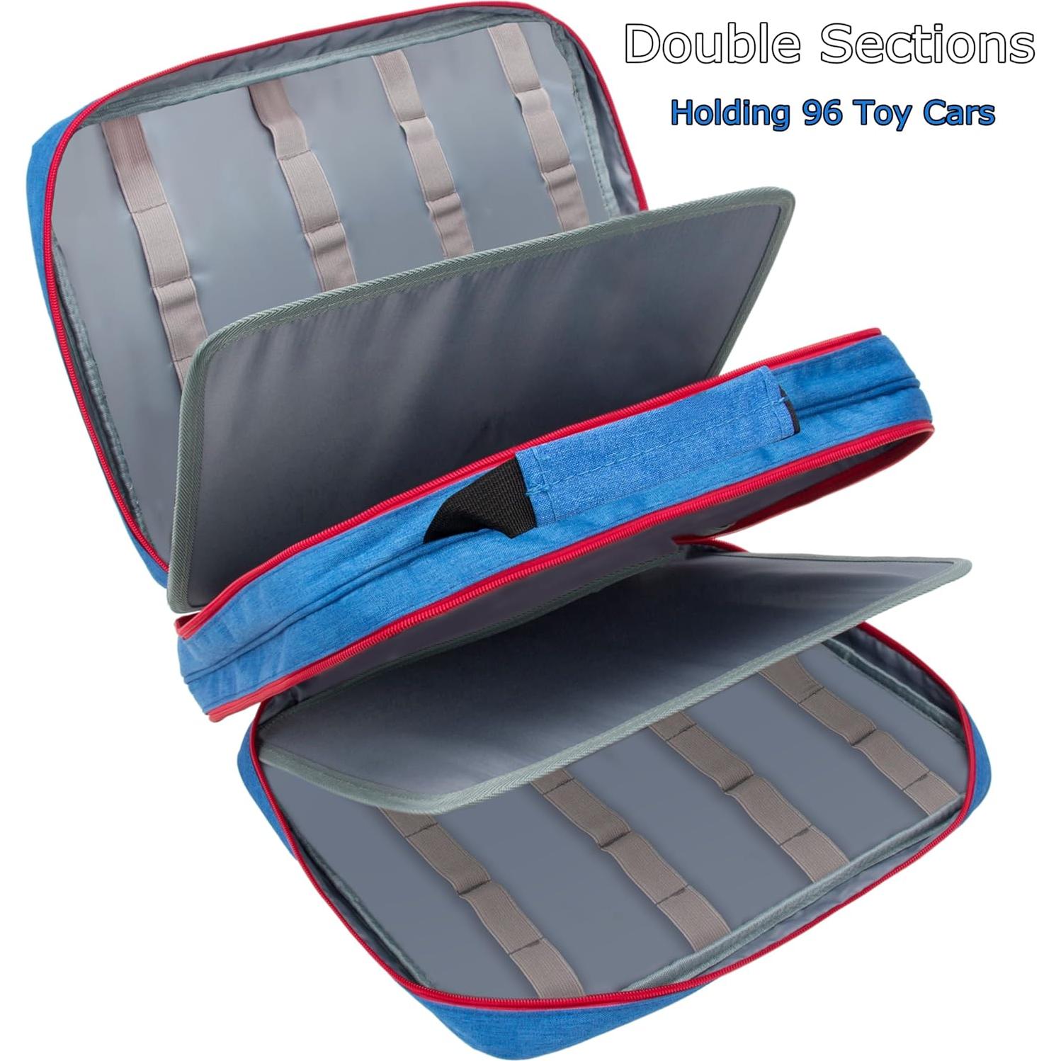 Estuche KISLANE para 96 Coches de Juguete Azul